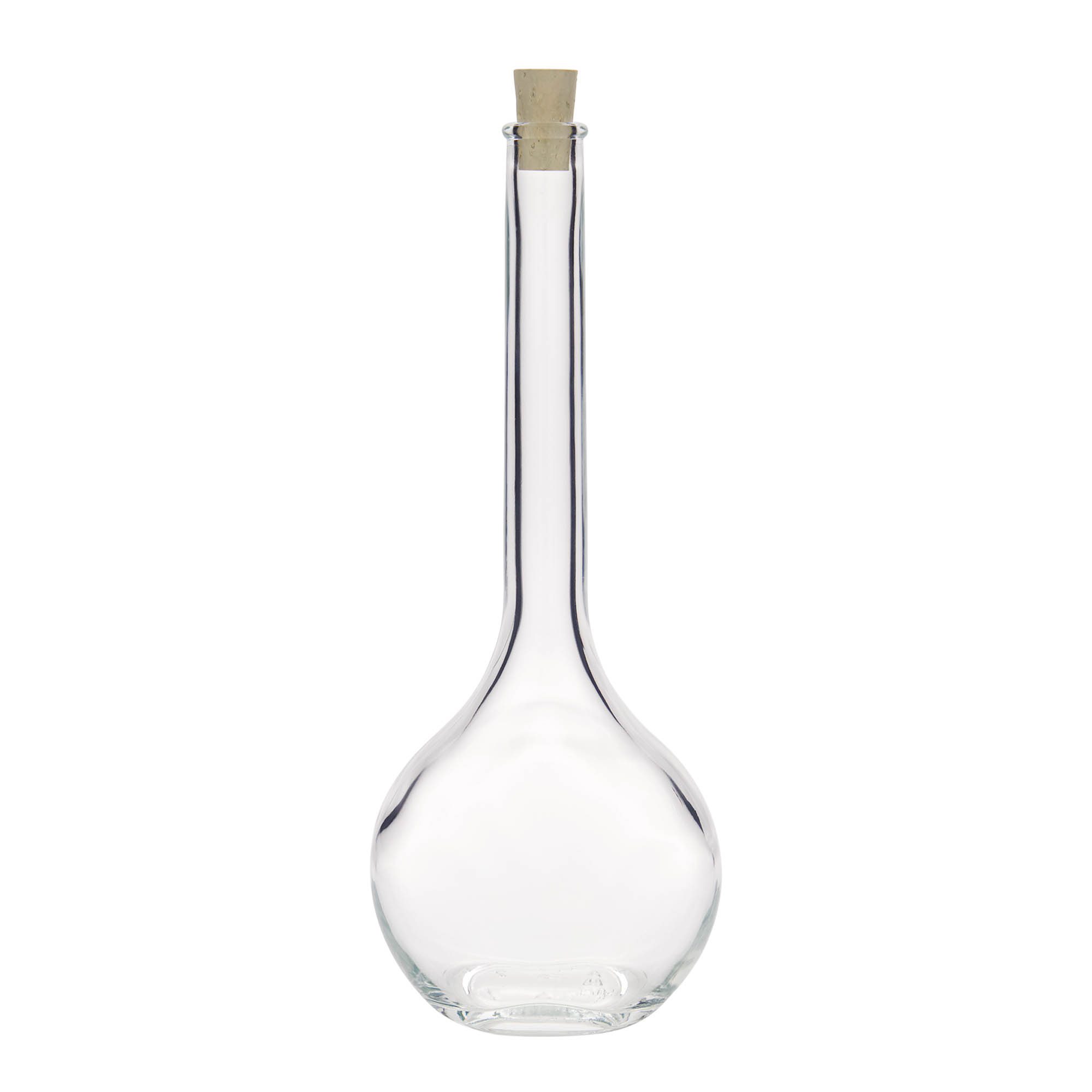 500 ml glass bottle 'Contessa', oval, closure: cork