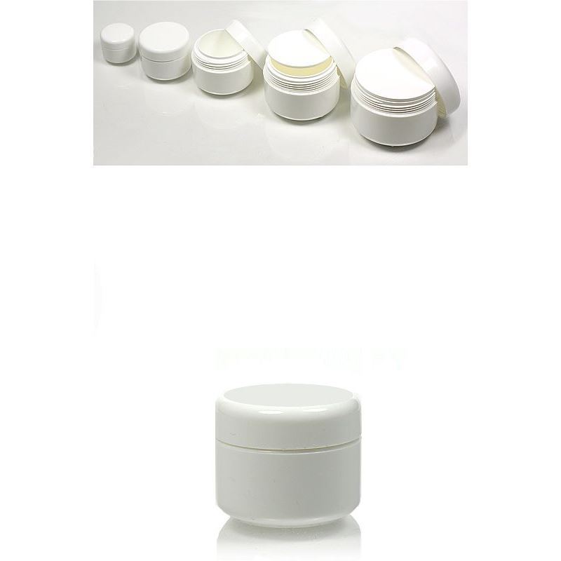 5 ml plastic jar 'Bianca', PP, white, closure: screw cap