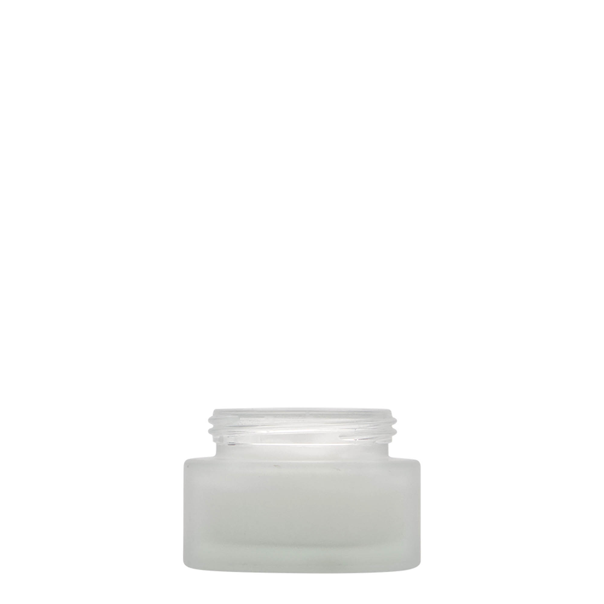 30 ml cosmetic jar 'Platin Edition', glass, frosted, closure: screw cap