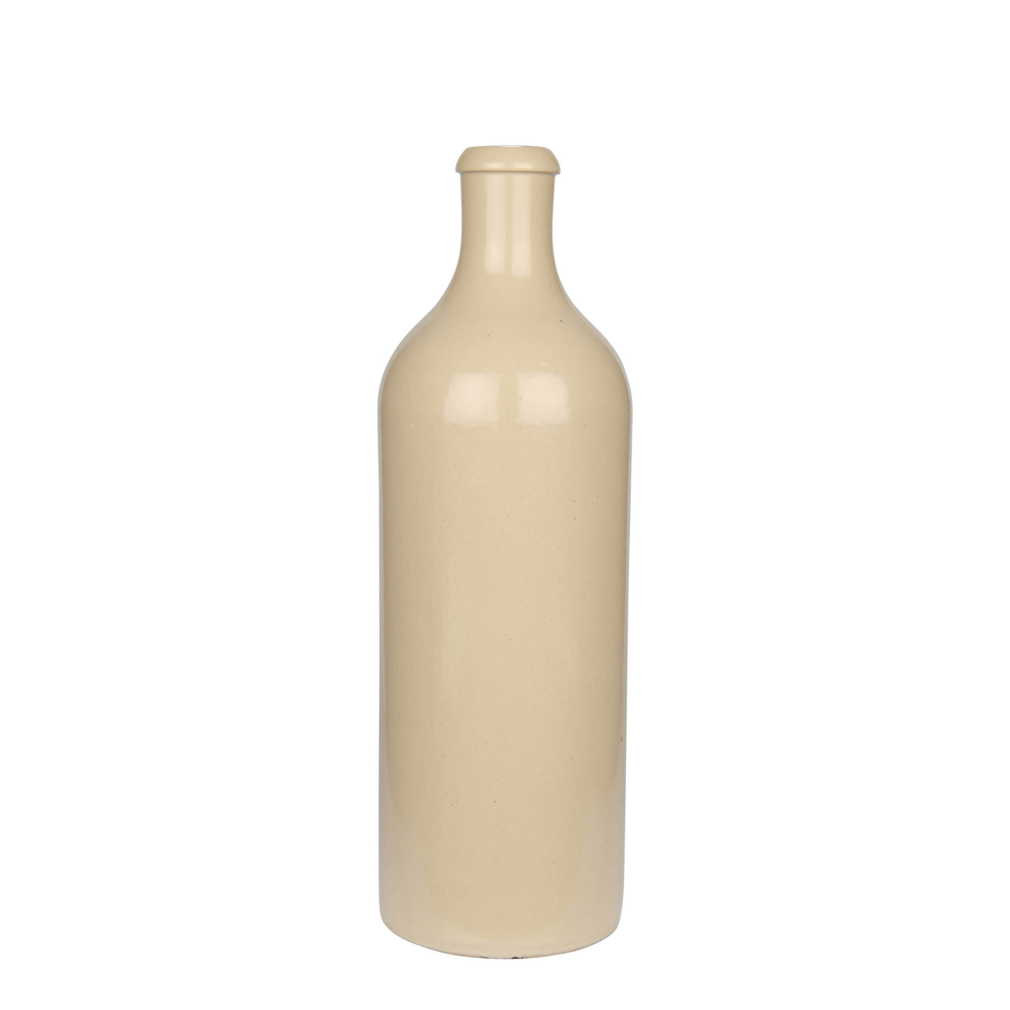 750 ml earthen jug, stoneware, beige, closure: cork