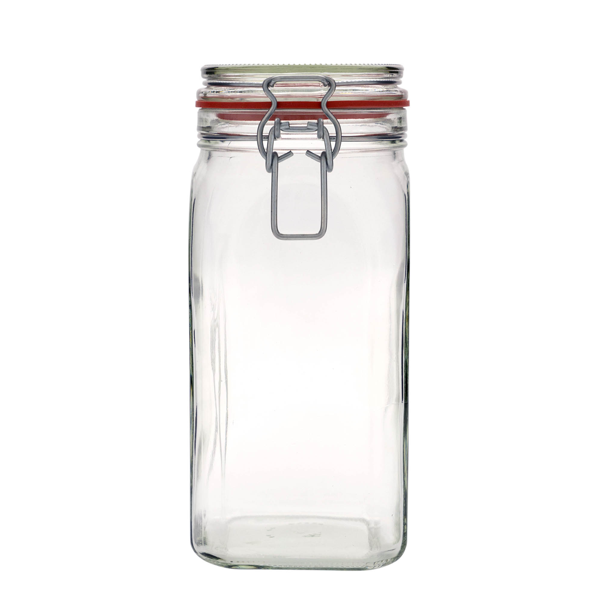 1,540 ml clip top jar, square, closure: clip top