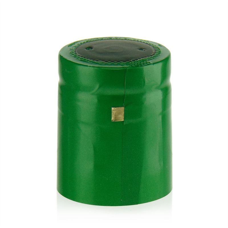 Heat shrink capsule 32x41, PVC plastic, green