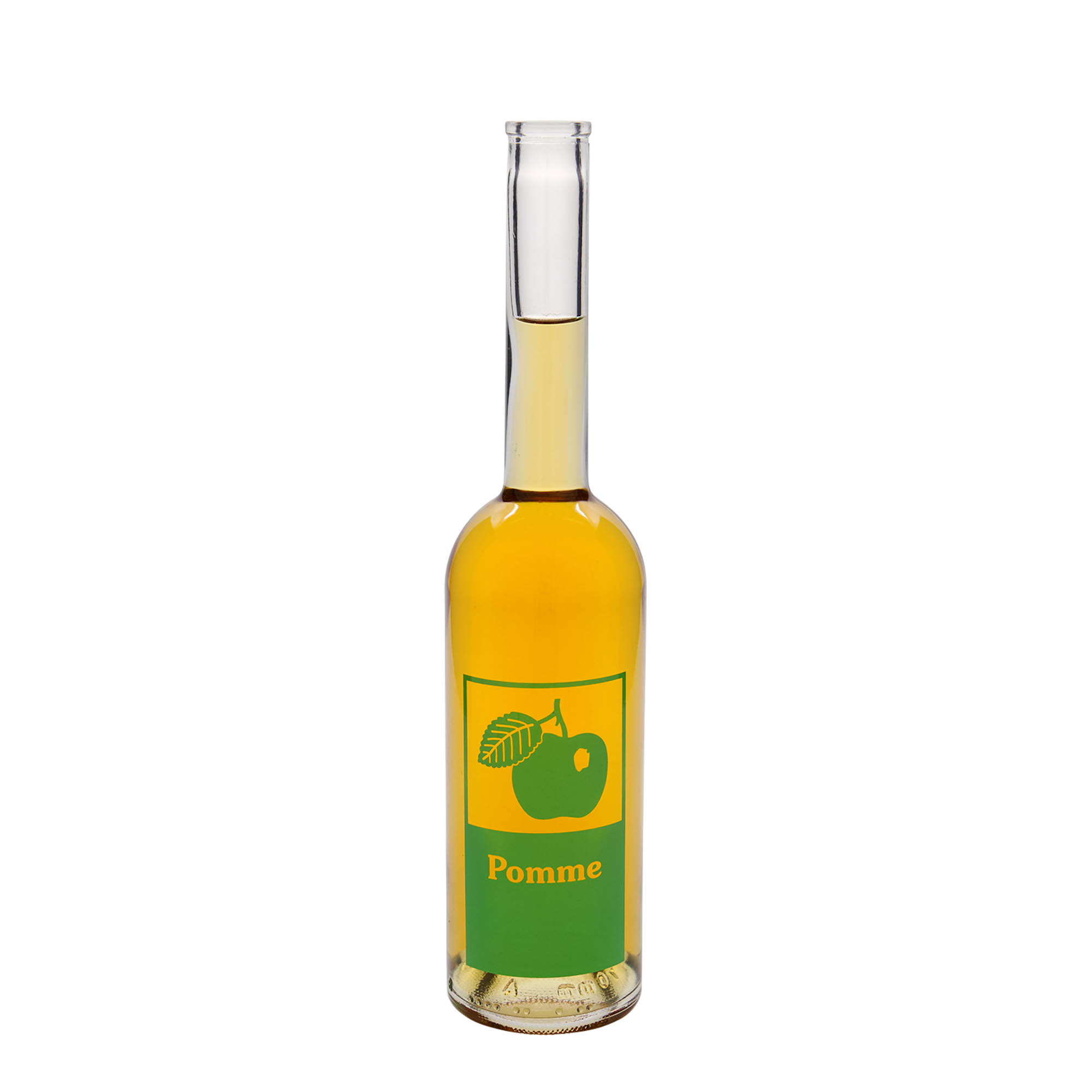 500 ml glass bottle 'Opera', print: Pomme, closure: cork