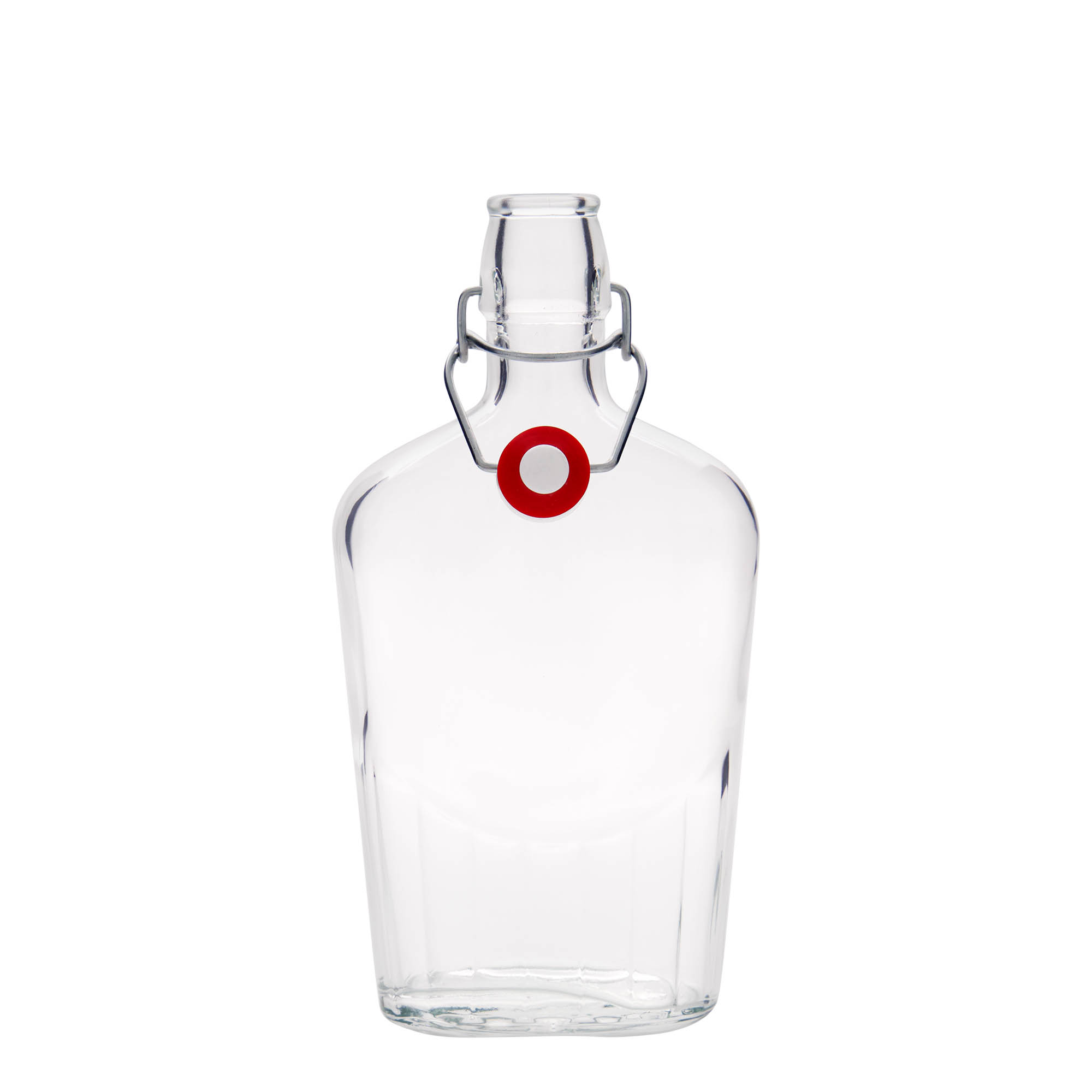 500 ml glass bottle 'Fiaschetta', oval, closure: swing top