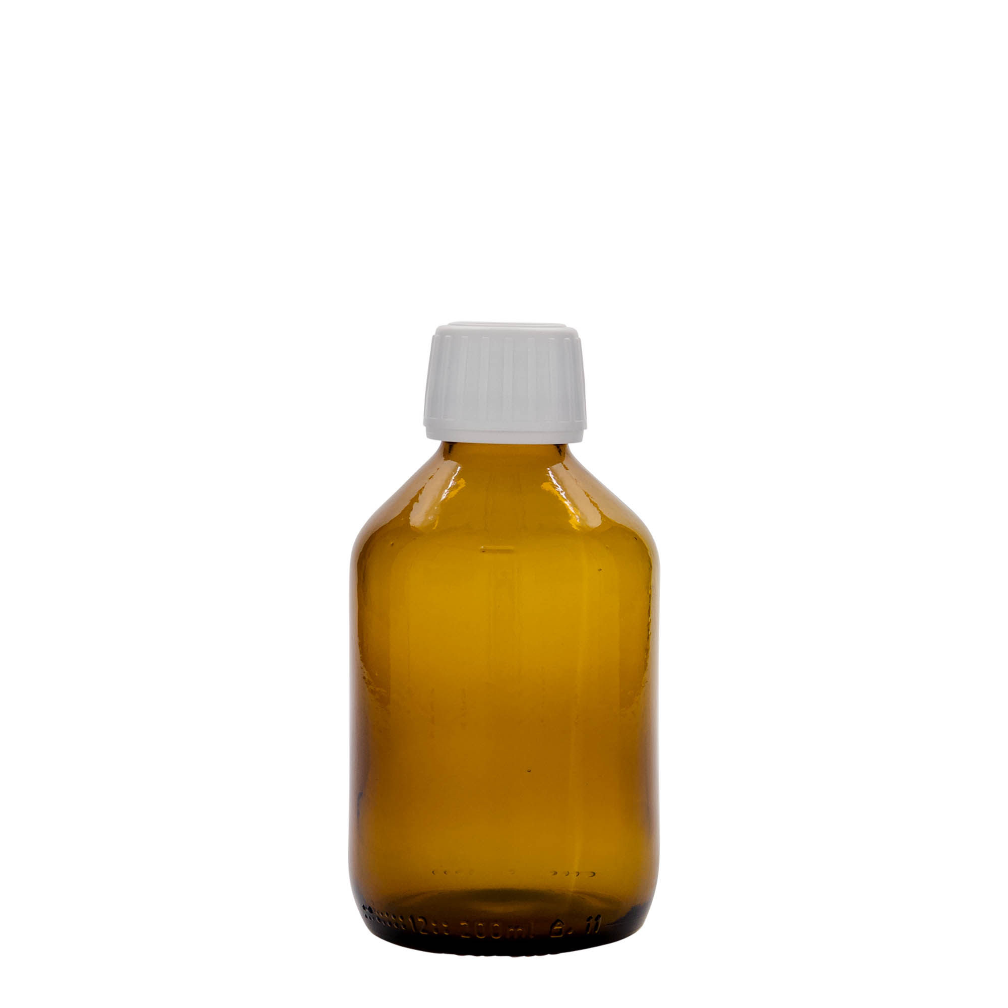 200 ml medicine bottle, brown, glass, closure: PP 28