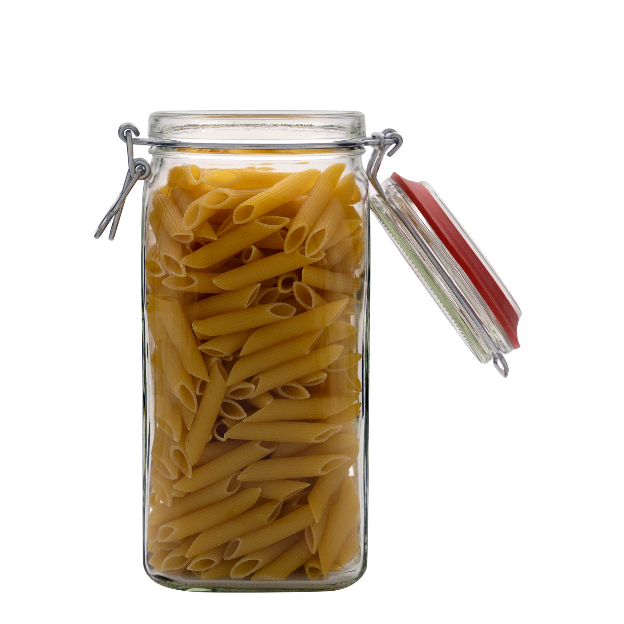 1,540 ml clip top jar, square, closure: clip top