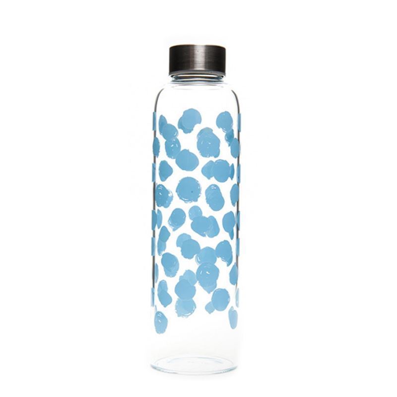 500 ml water bottle 'Perseus', print: blue dots, closure: screw cap