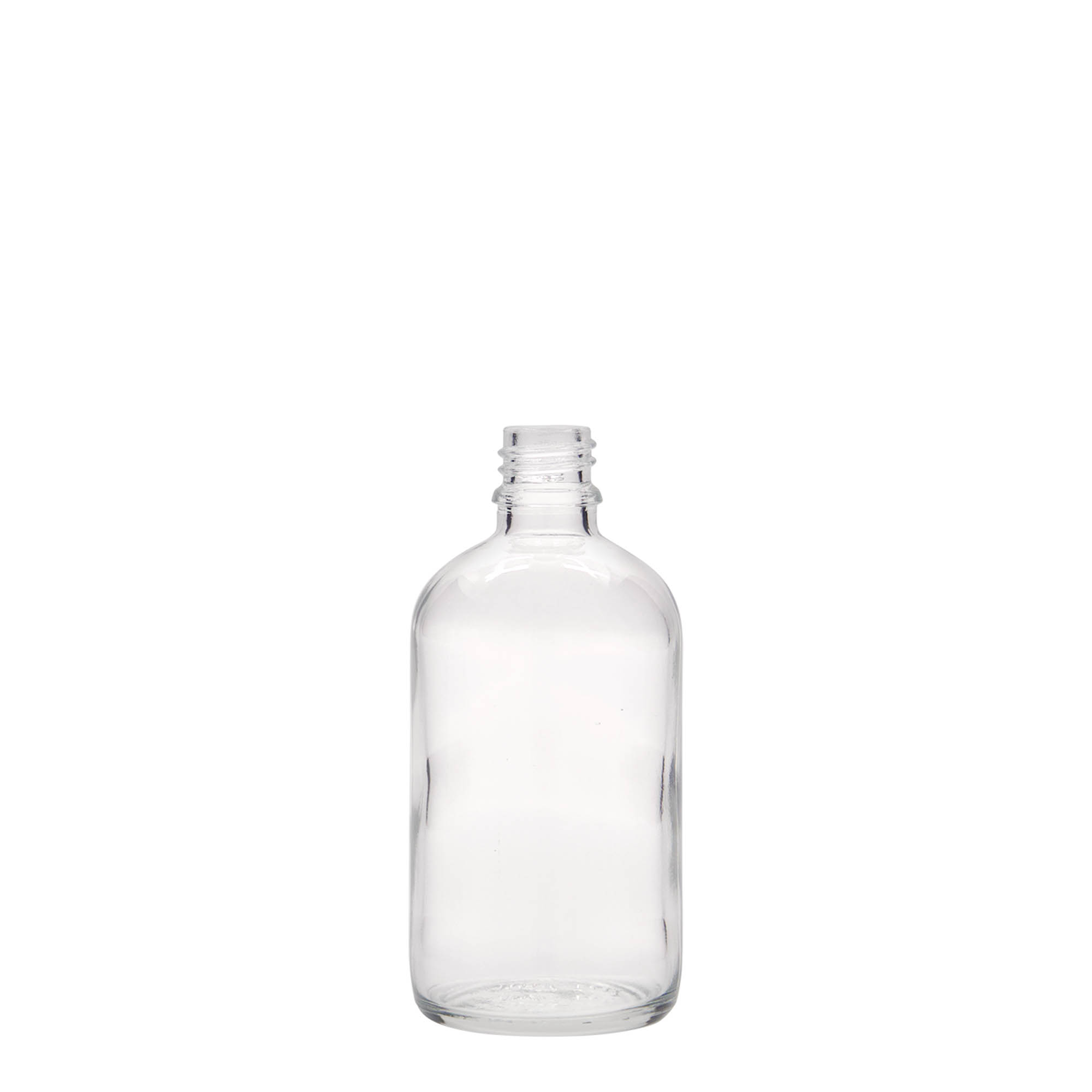 100 ml medicine bottle, glass, closure: DIN 18