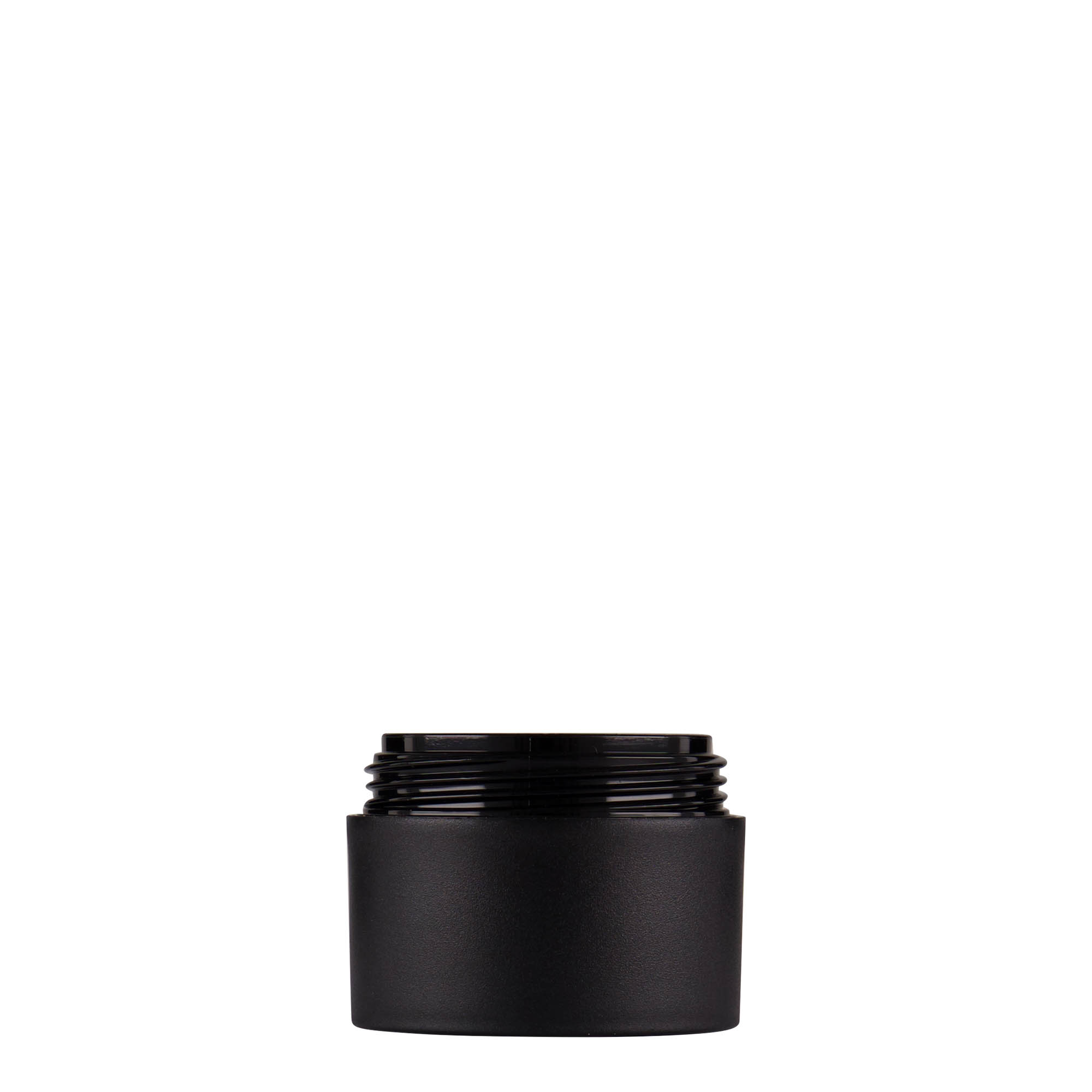 15 ml plastic jar 'Antonella', PP, black, closure: screw cap