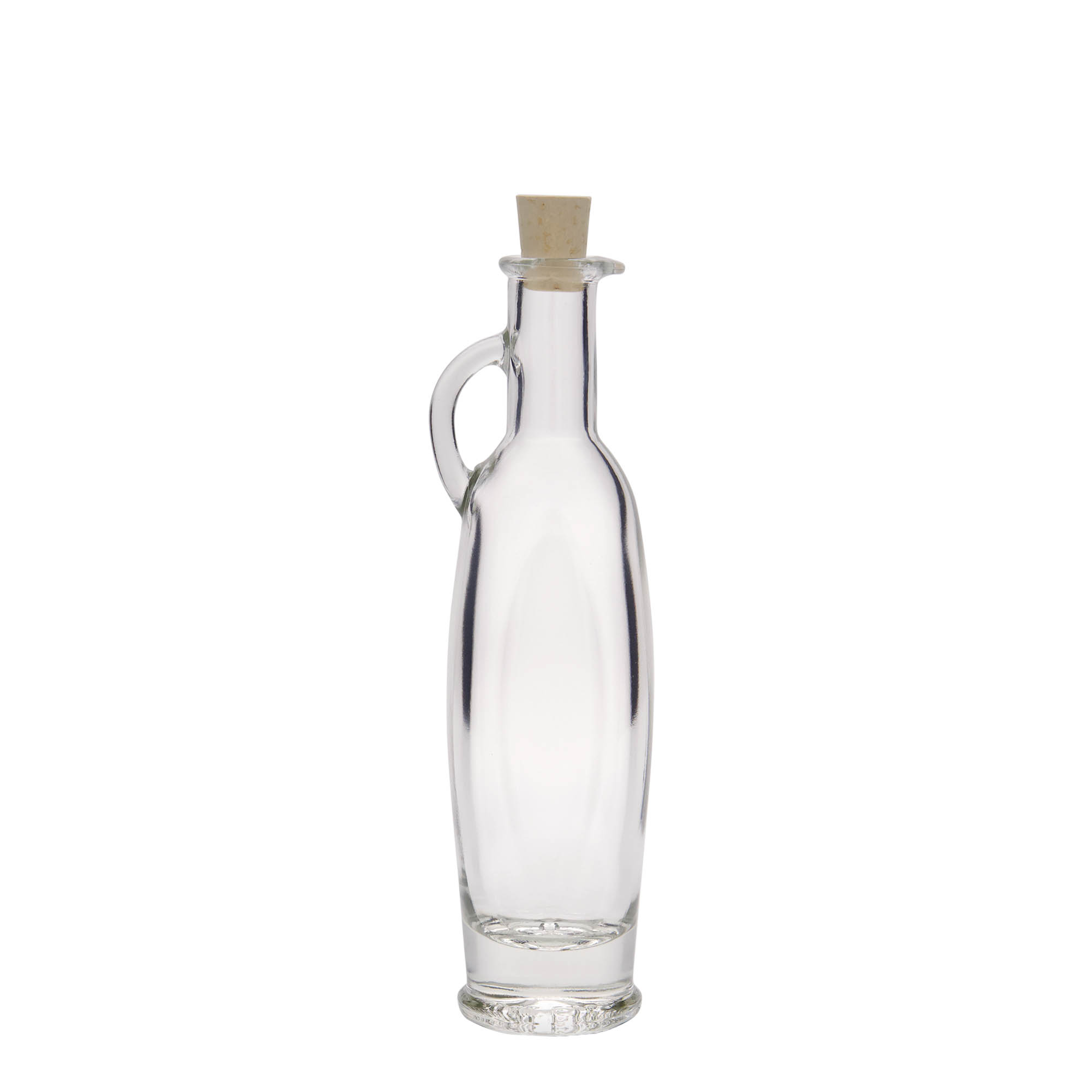 100 ml glass bottle 'Eleganta', oval, closure: cork