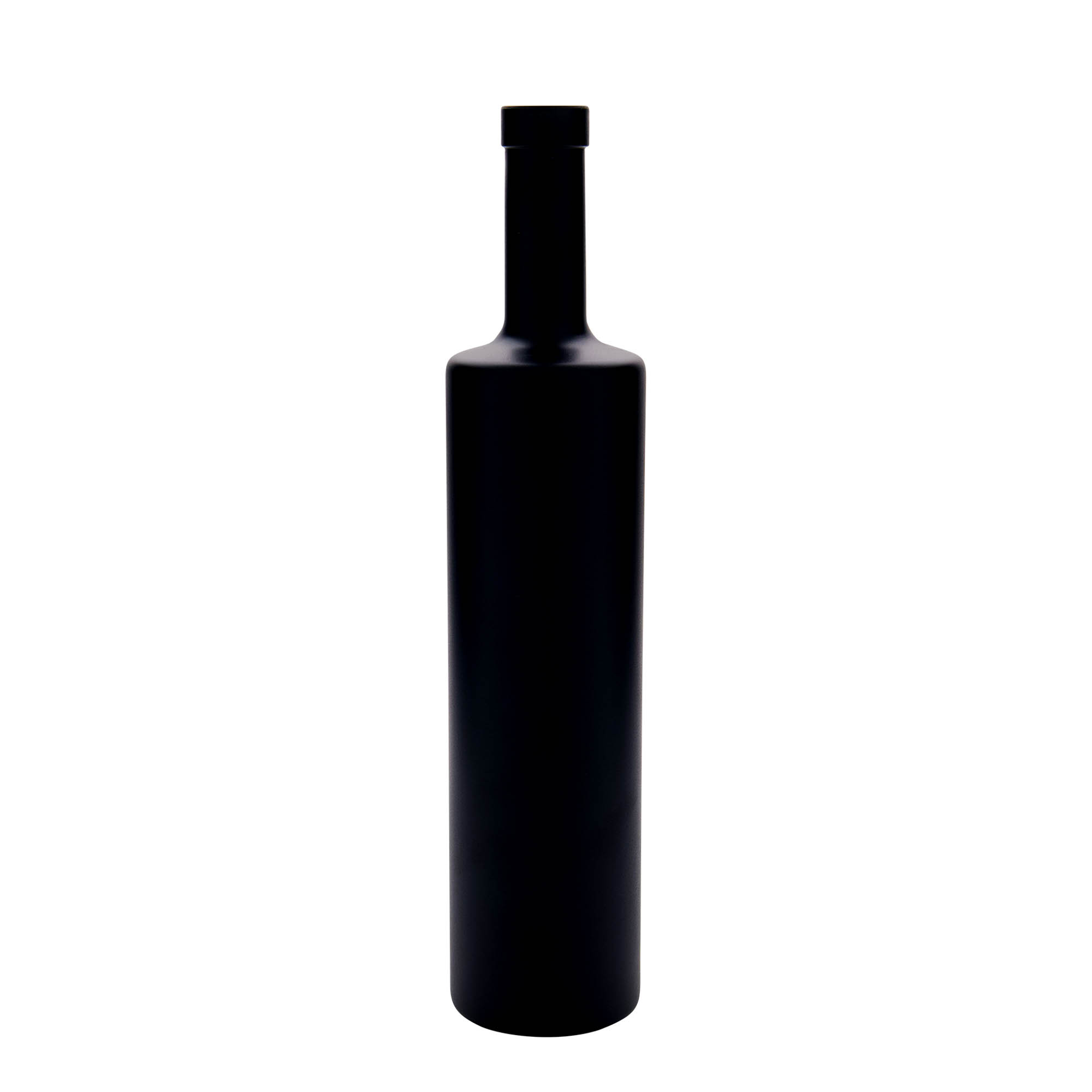 700 ml glass bottle 'Centurio', black, closure: cork