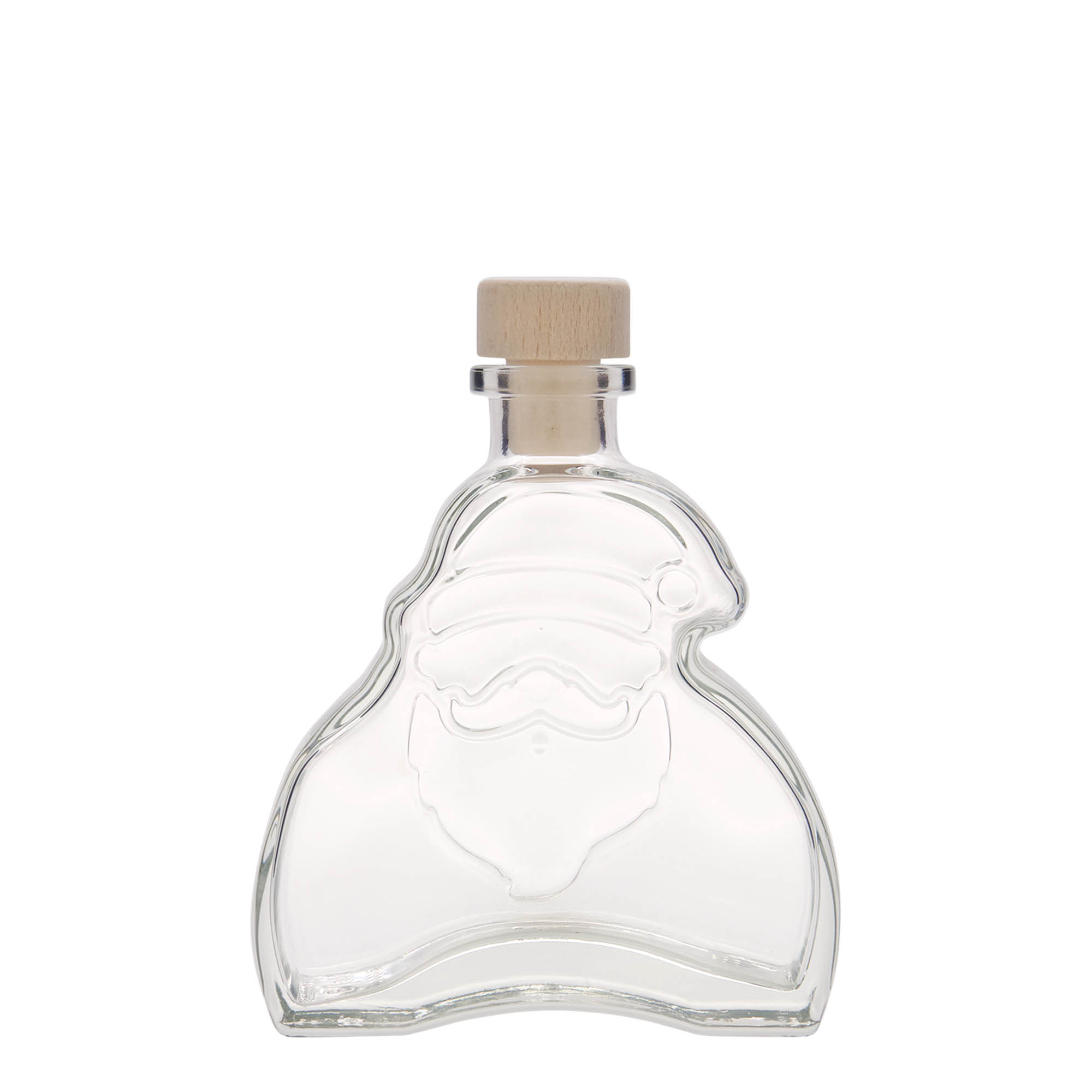 200 ml glass bottle 'Santa Claus', closure: cork