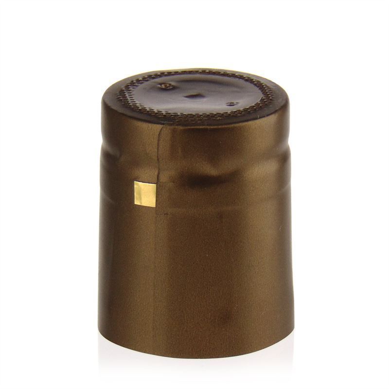 Heat shrink capsule 32x41, PVC plastic, gold coin