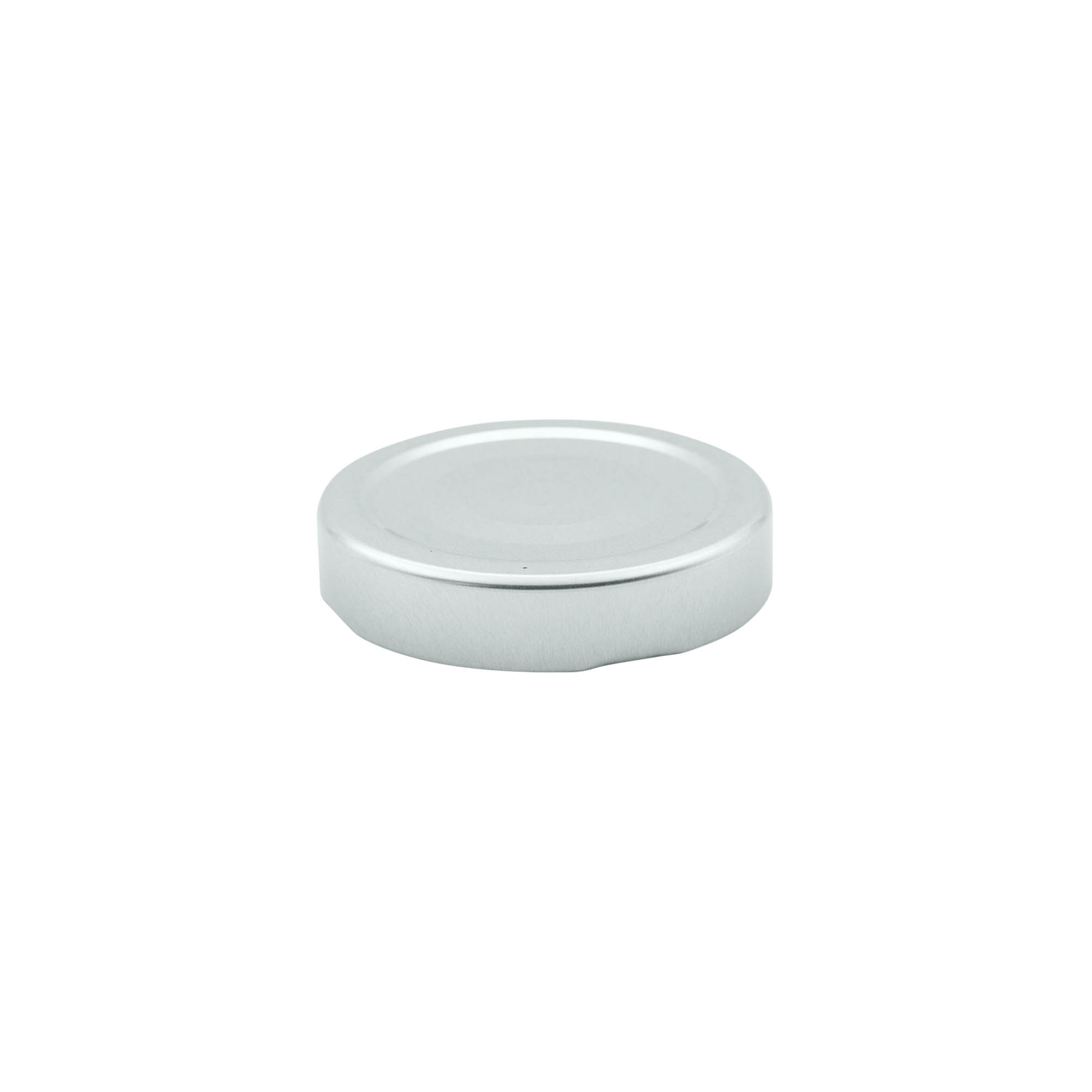 Deep twist off lid, tinplate, silver, for opening: Deep-TO 63