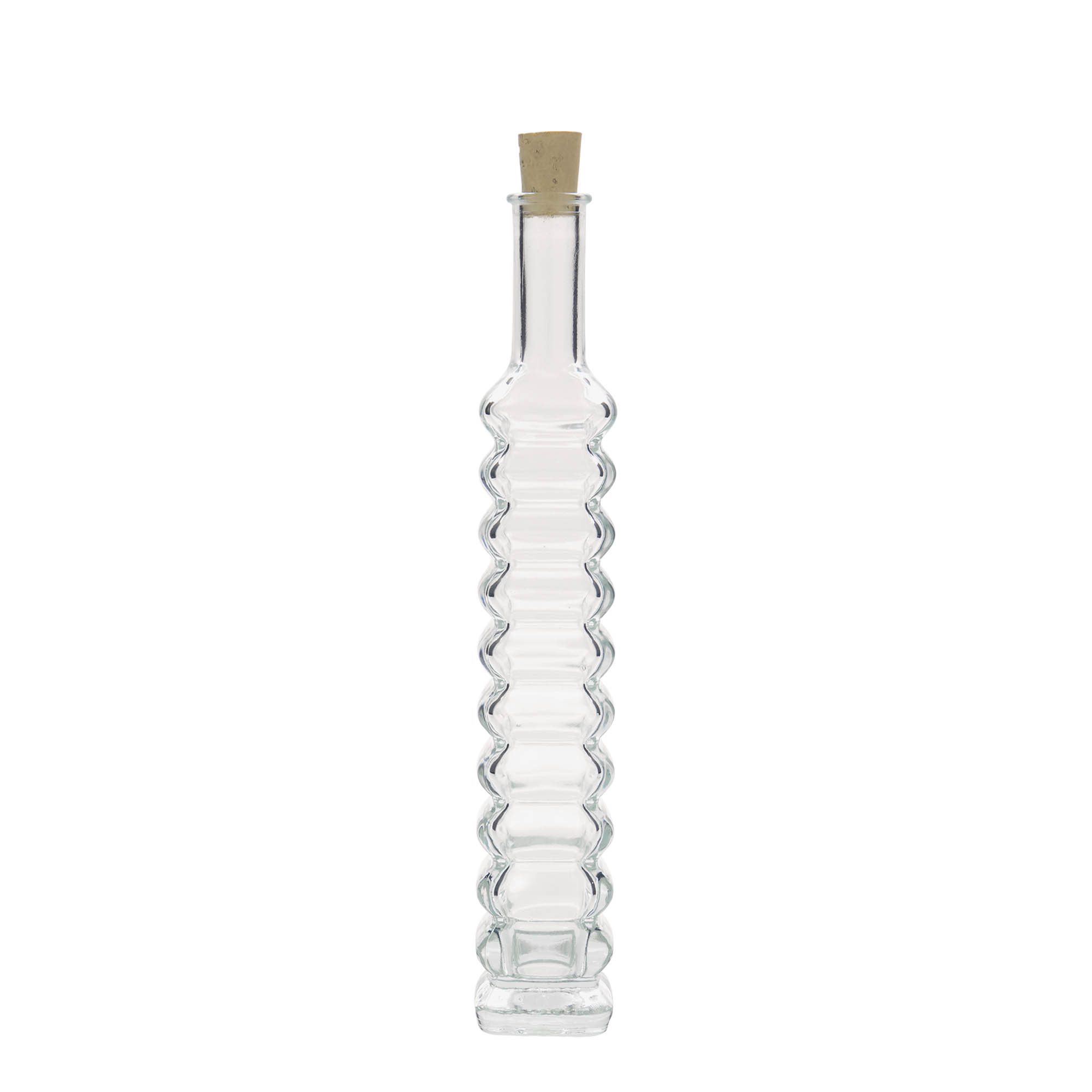 100 ml glass bottle 'Roma', square, closure: cork