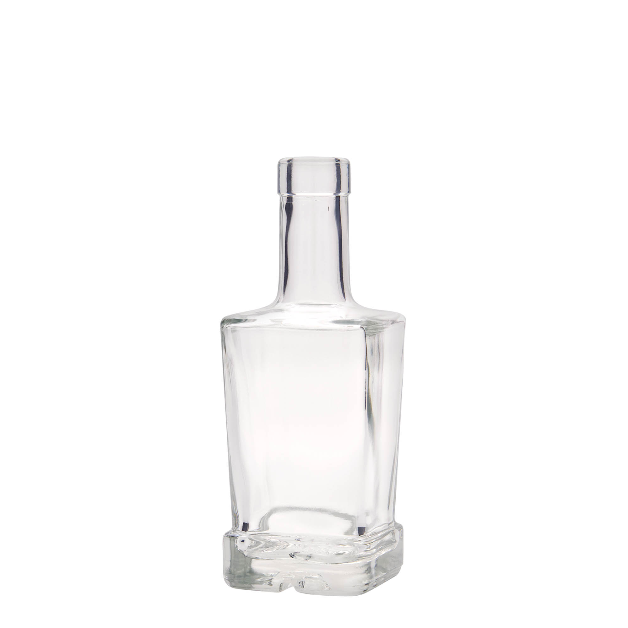 250 ml glass bottle 'Rene', square, closure: cork