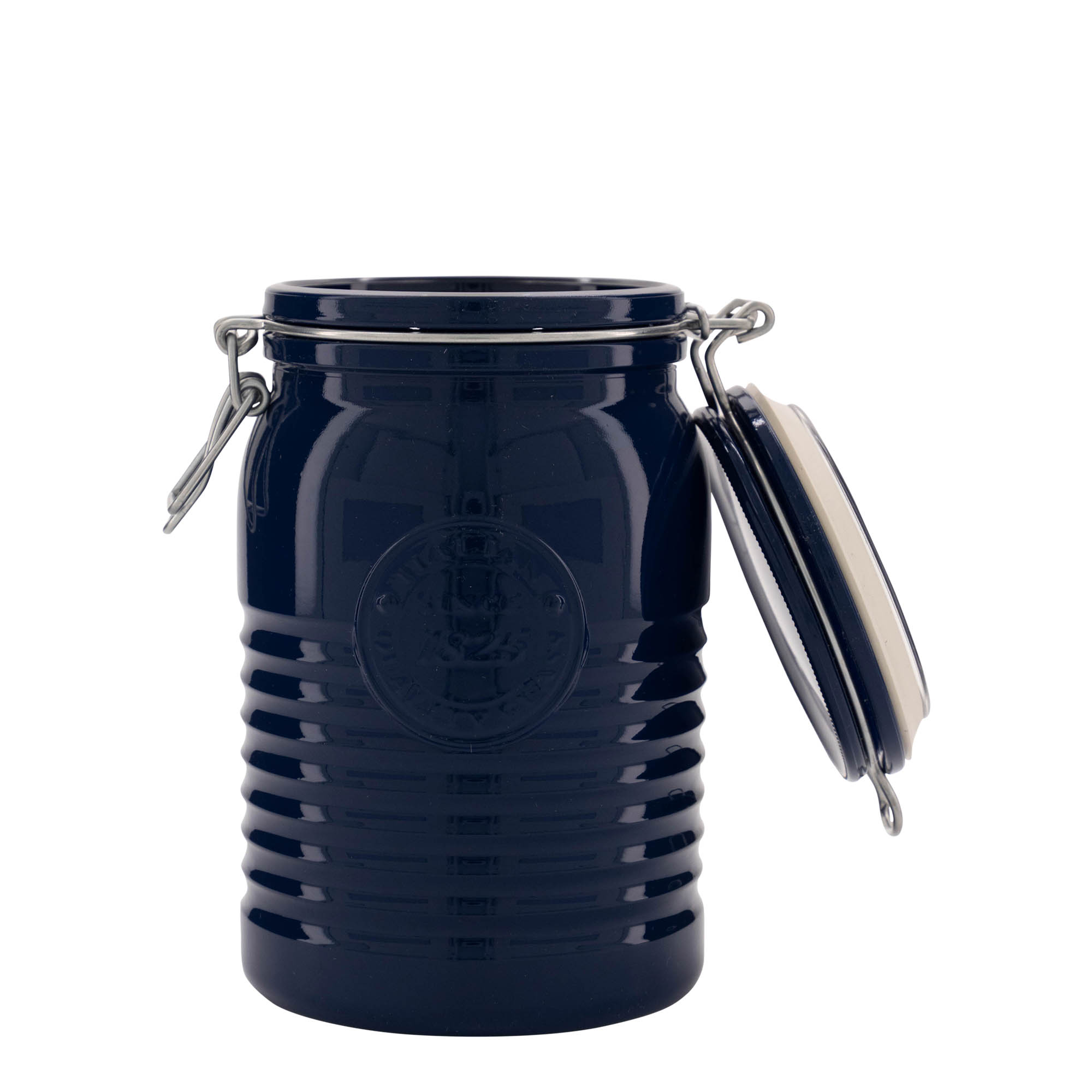 1,000 ml clip top jar 'Officina 1825', blue, closure: clip top