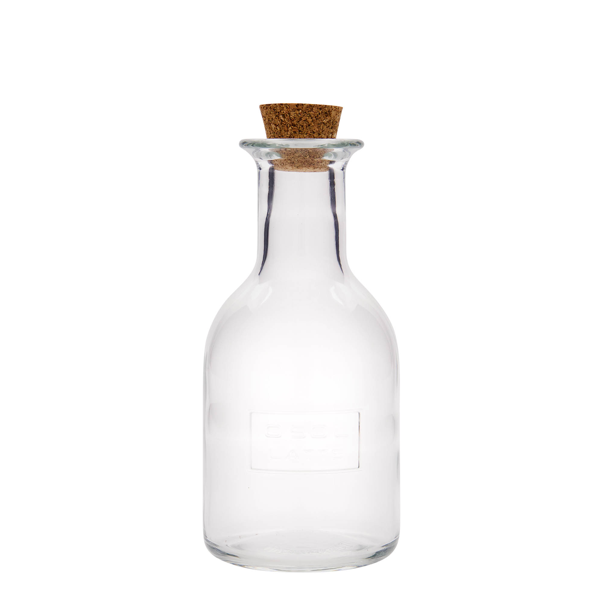 500 ml glass bottle 'Optima Latte', closure: cork