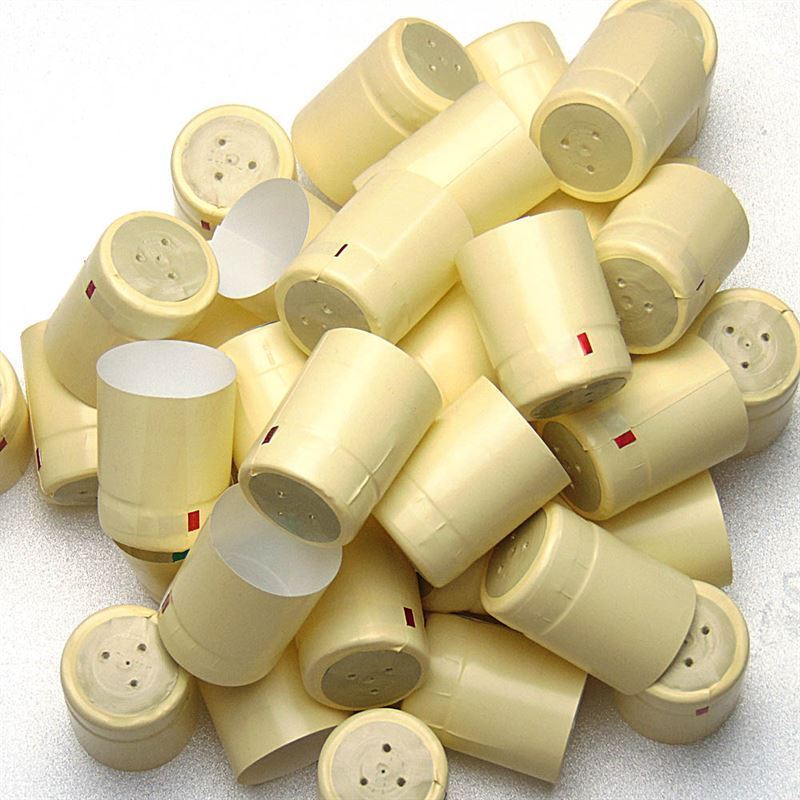 Heat shrink capsule 32x41, PVC plastic, champagne