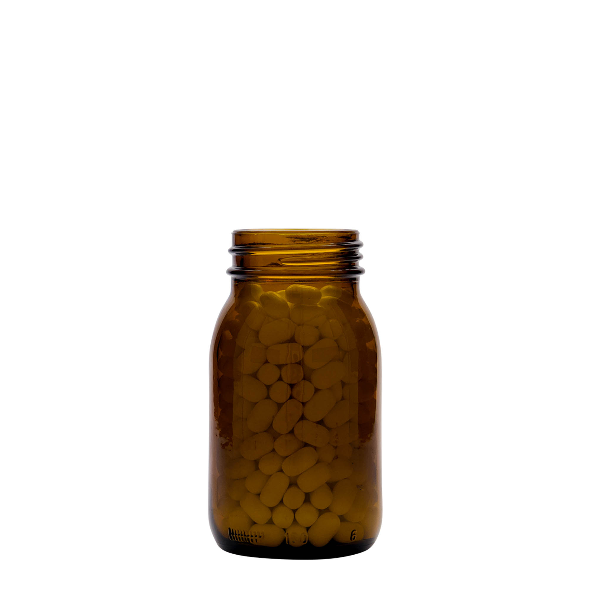 150 ml wide mouth jar, brown, closure: DIN 45