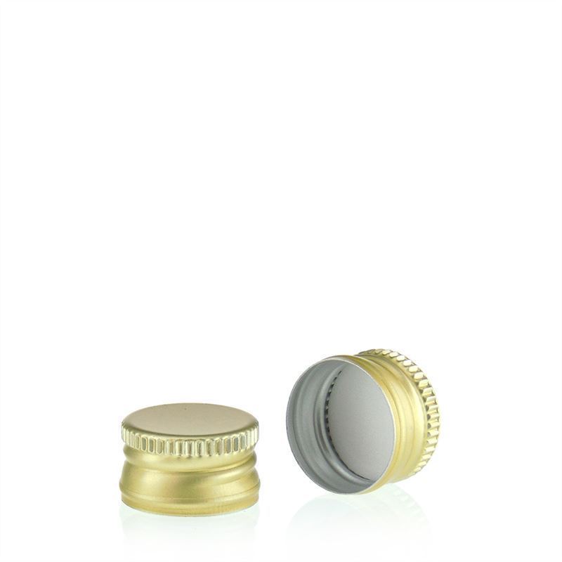 Screw cap, metal, gold, for opening: PP 18