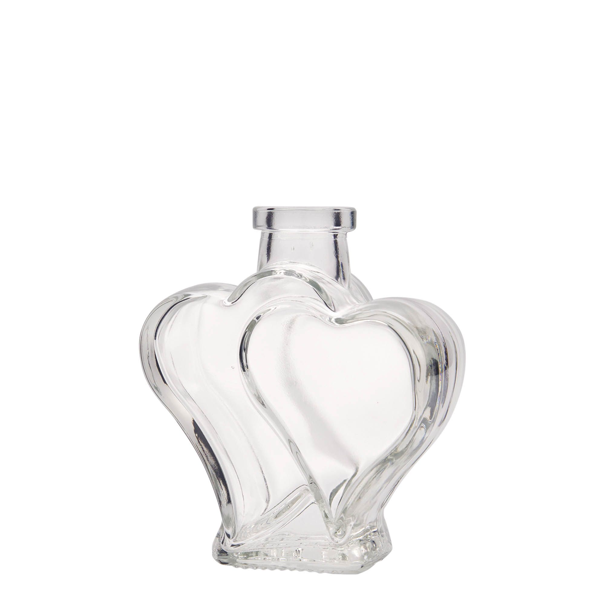 200 ml glass bottle 'Double Heart', closure: cork