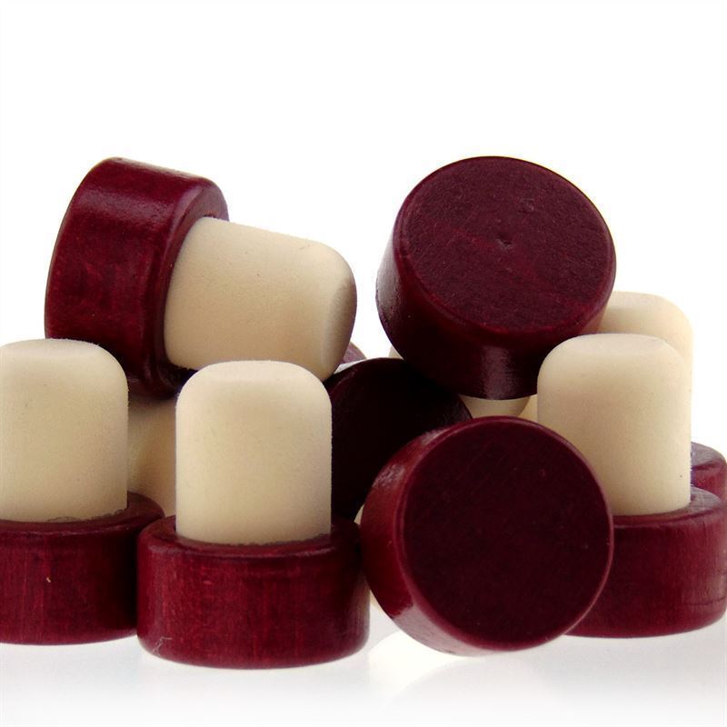 19 mm mushroom cork, wood, Bordeaux red, for opening: cork