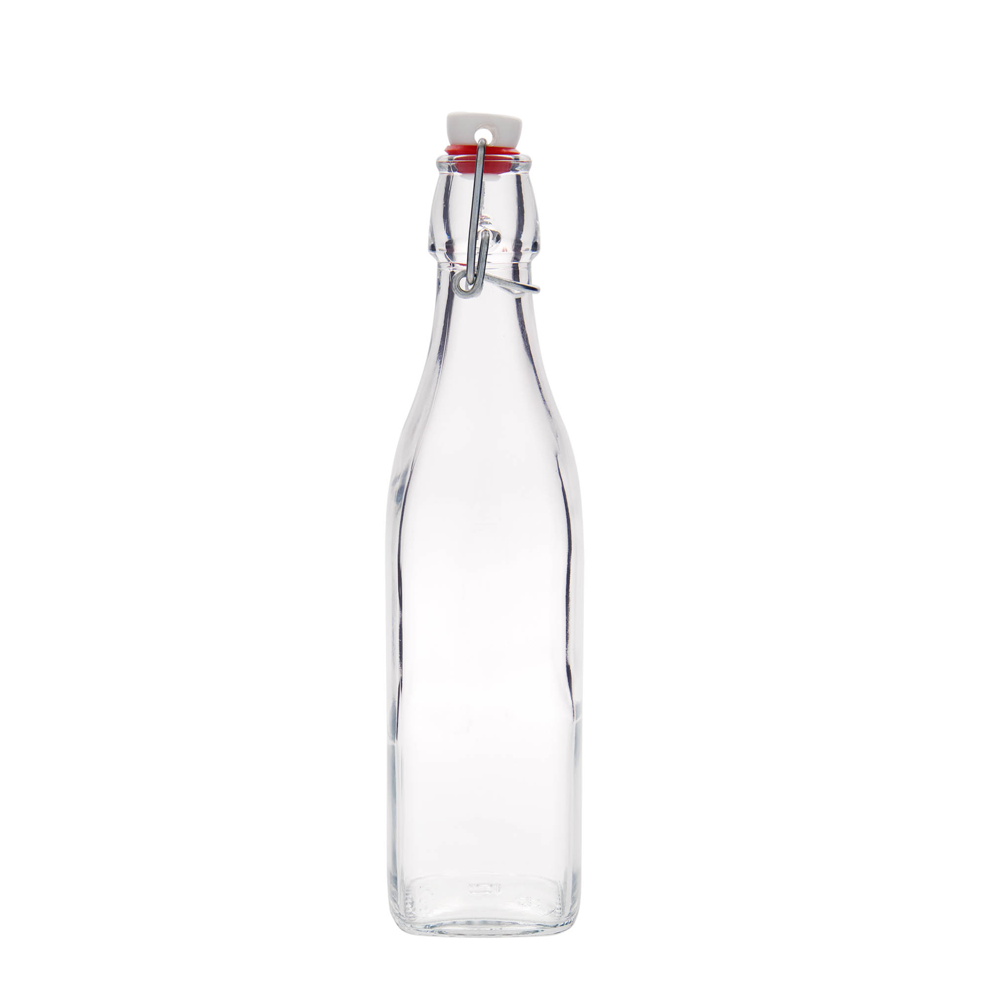 500 ml glass bottle 'Swing', square, closure: swing top