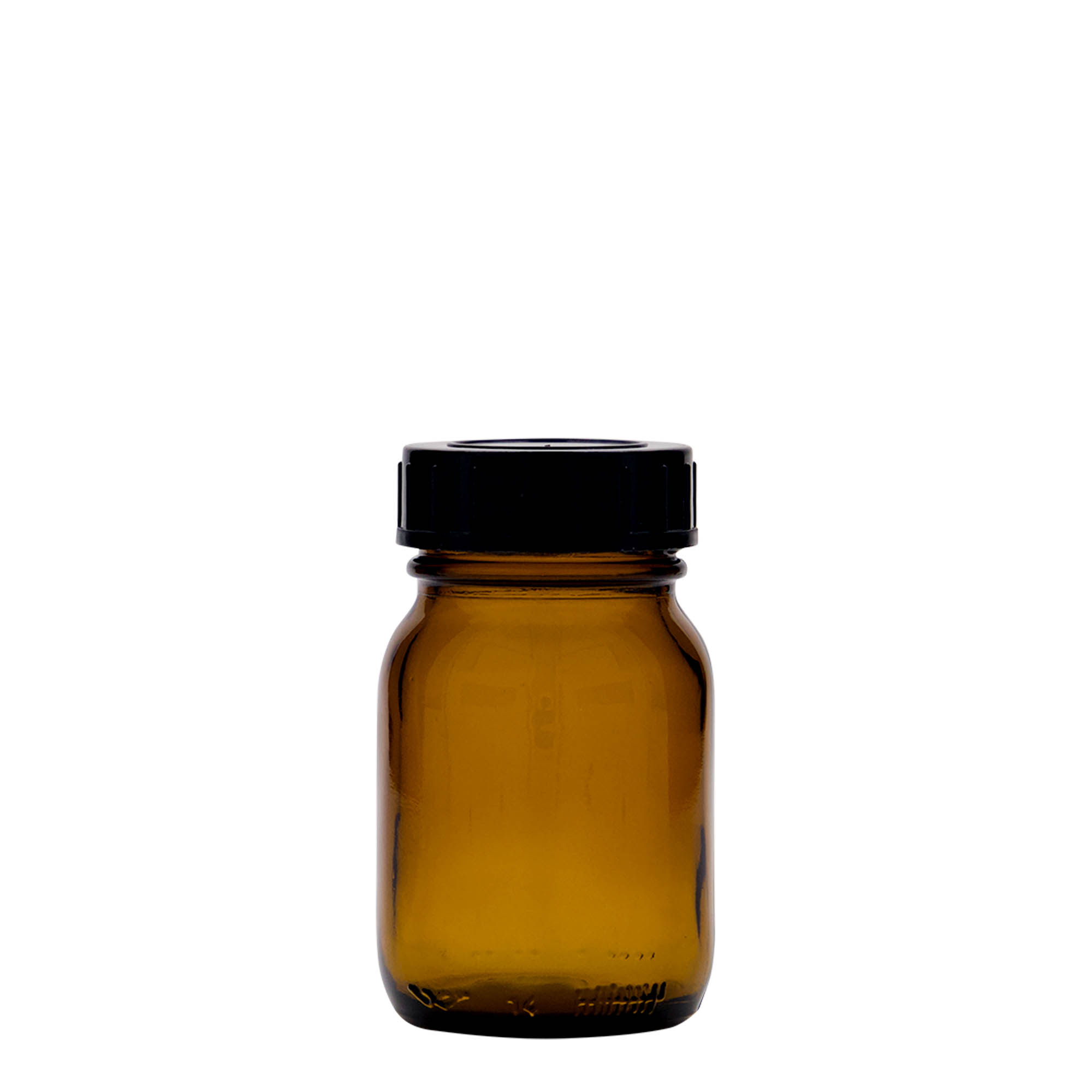 75 ml wide mouth jar, brown, closure: DIN 40