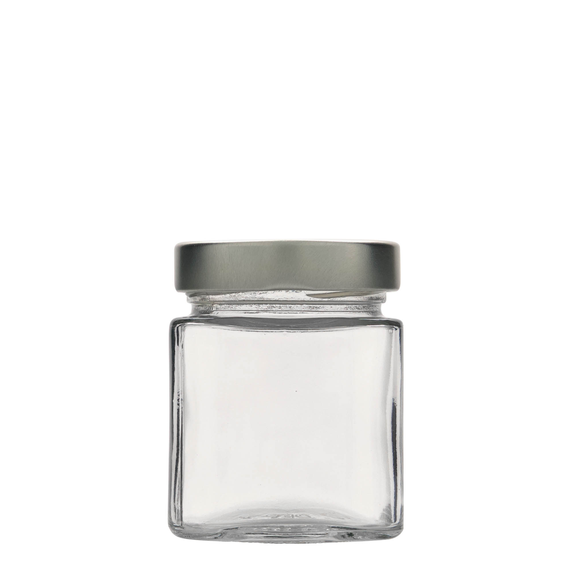 212 ml square jar 'Ikarus', closure: deep twist off (DTO 63)