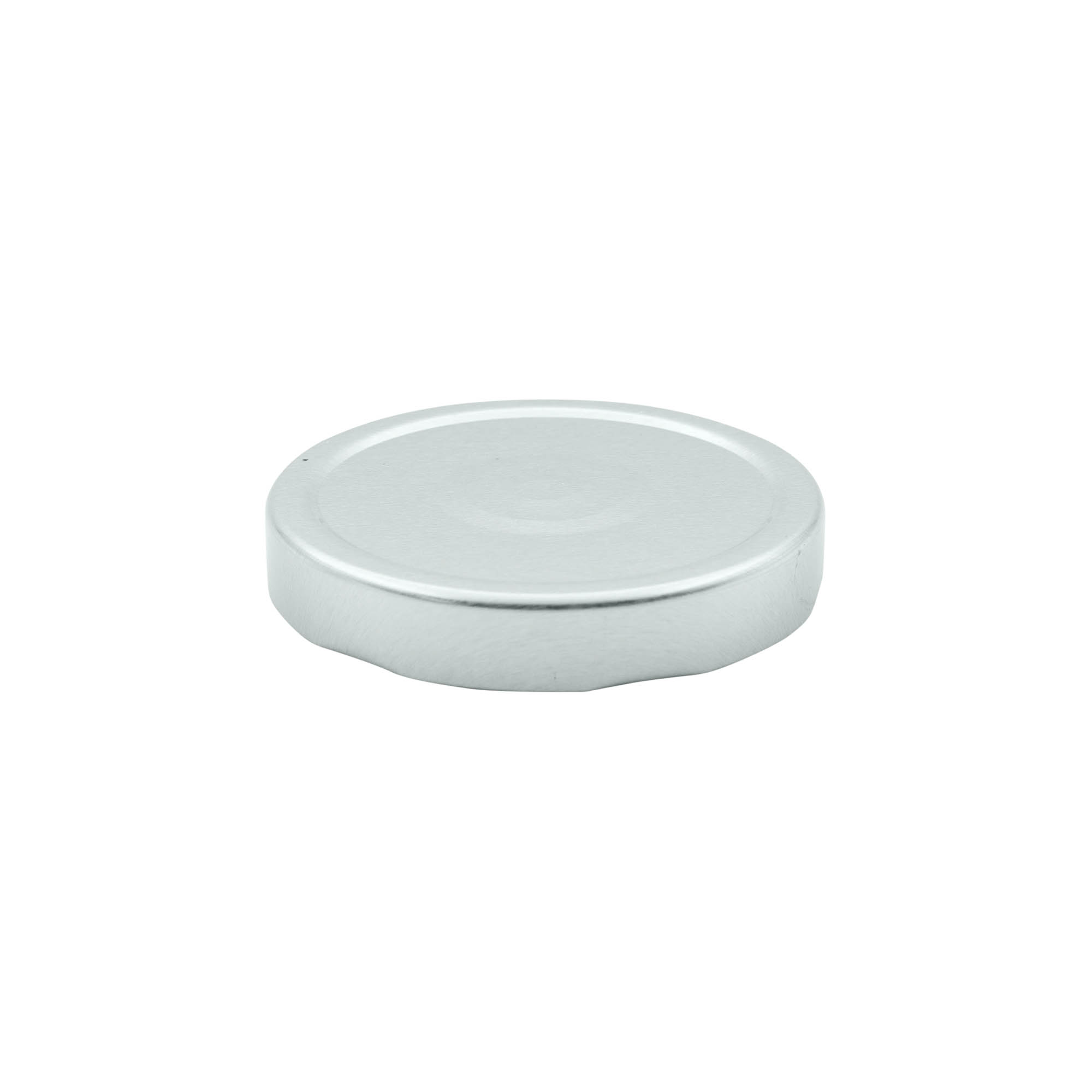 Deep twist off lid, tinplate, silver, for opening: Deep-TO 82