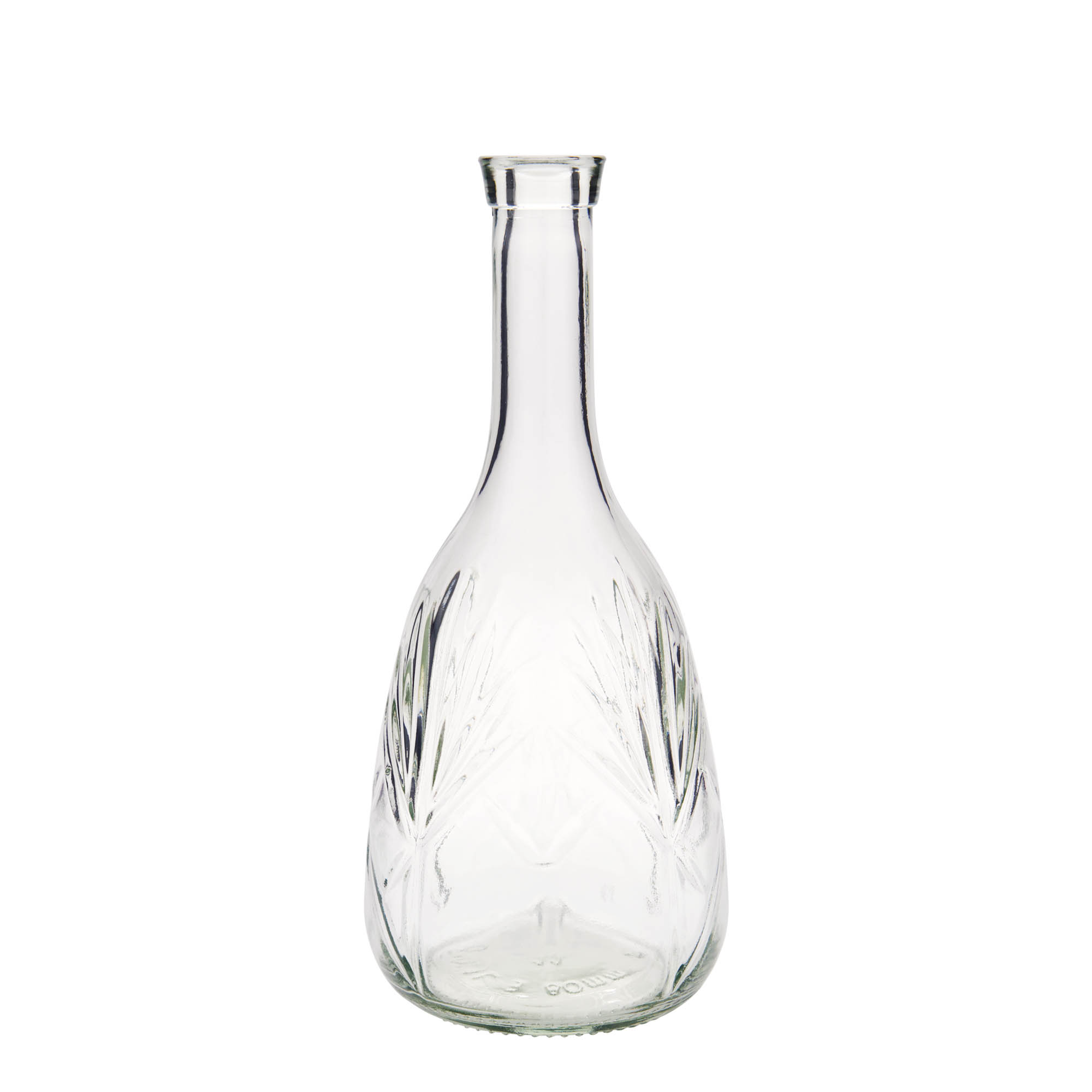 1,000 ml glass bottle 'Reliefa', closure: cork