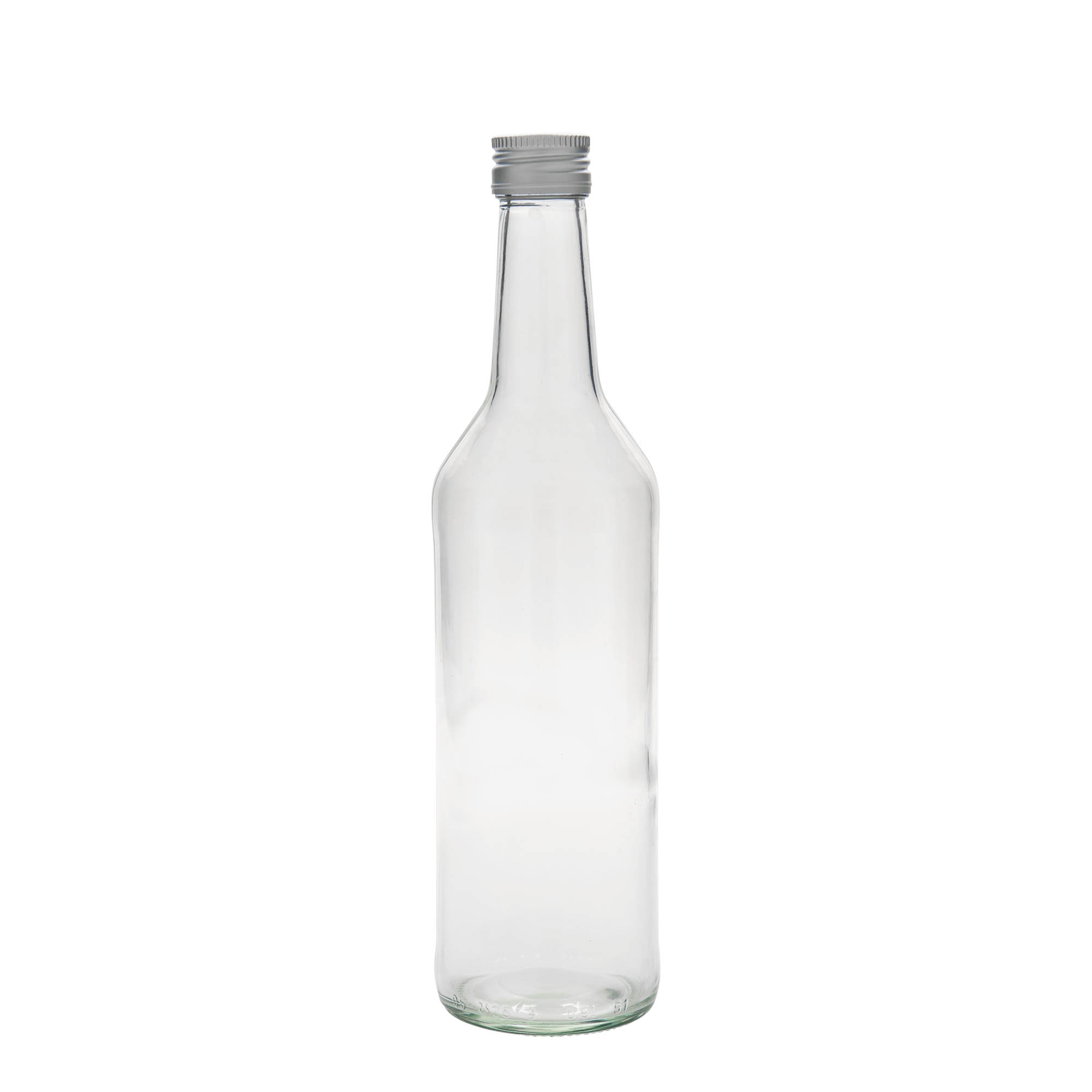 500 ml straight neck glass bottle, closure: PP 28