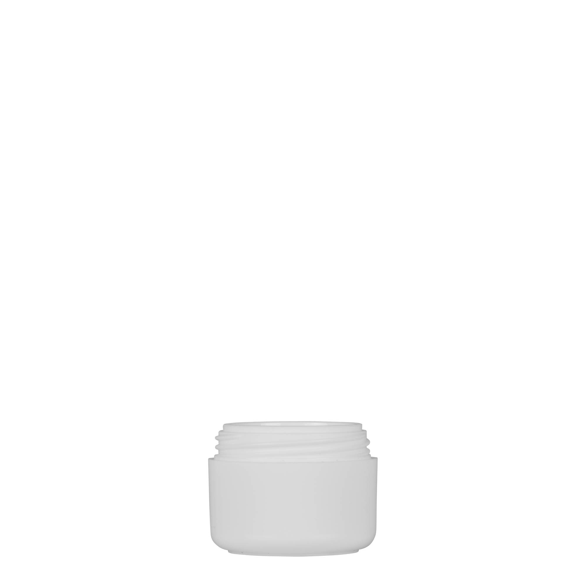 5 ml plastic jar 'Bianca', PP, white, closure: screw cap