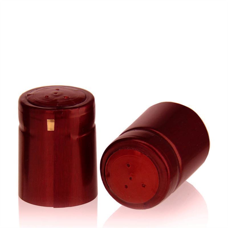 Heat shrink capsule 32x41, PVC plastic, wine red