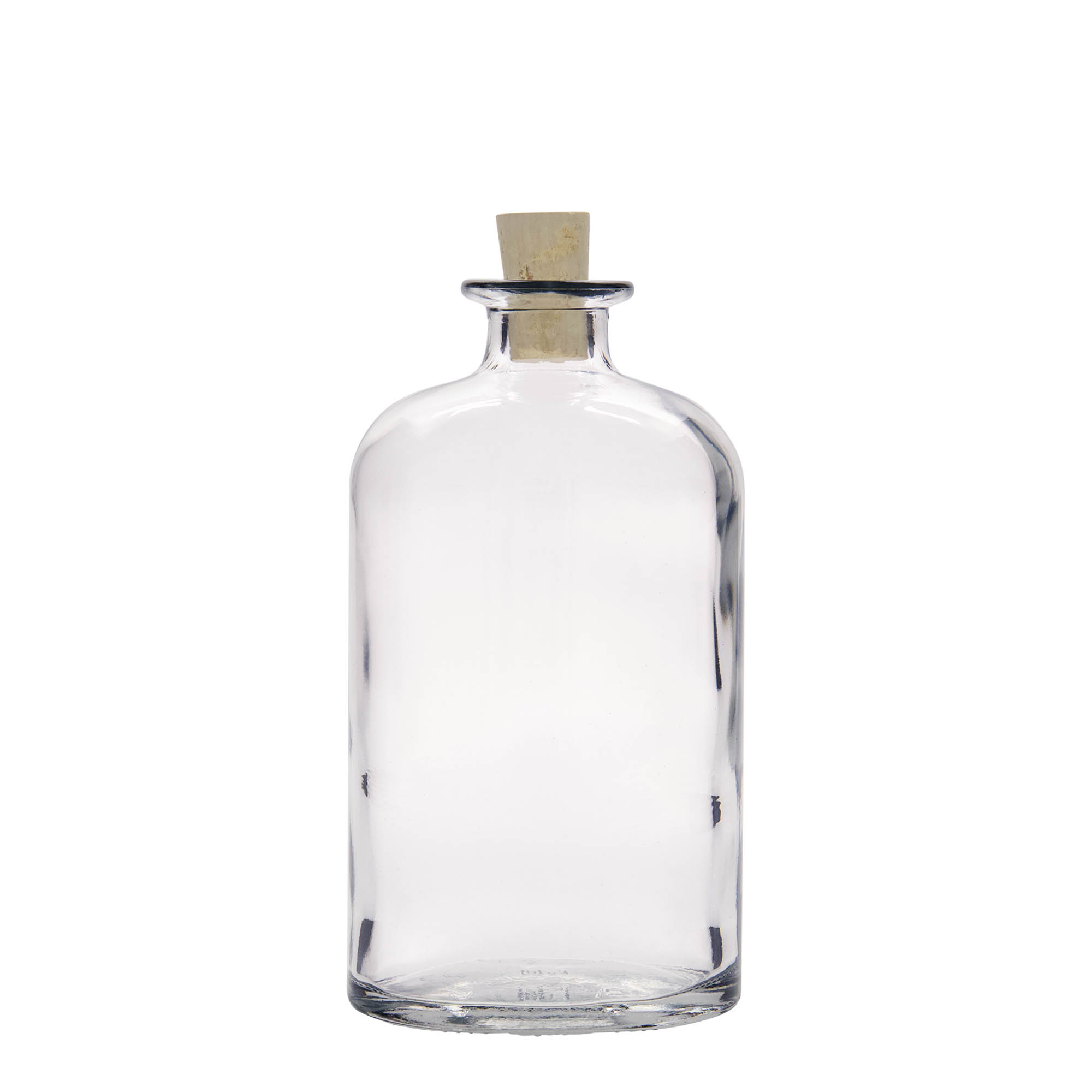 500 ml glass bottle 'Dundee', oval, closure: cork