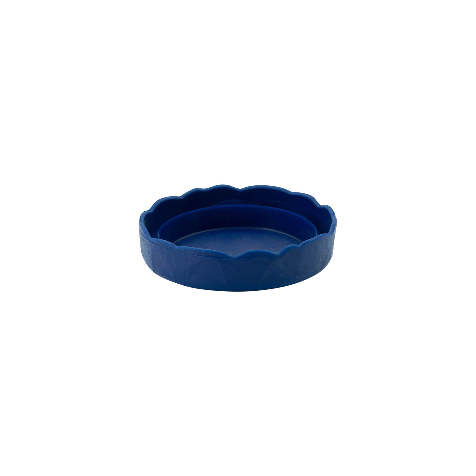 Slip lid for narrow neck ceramic pot, HDPE plastic, blue