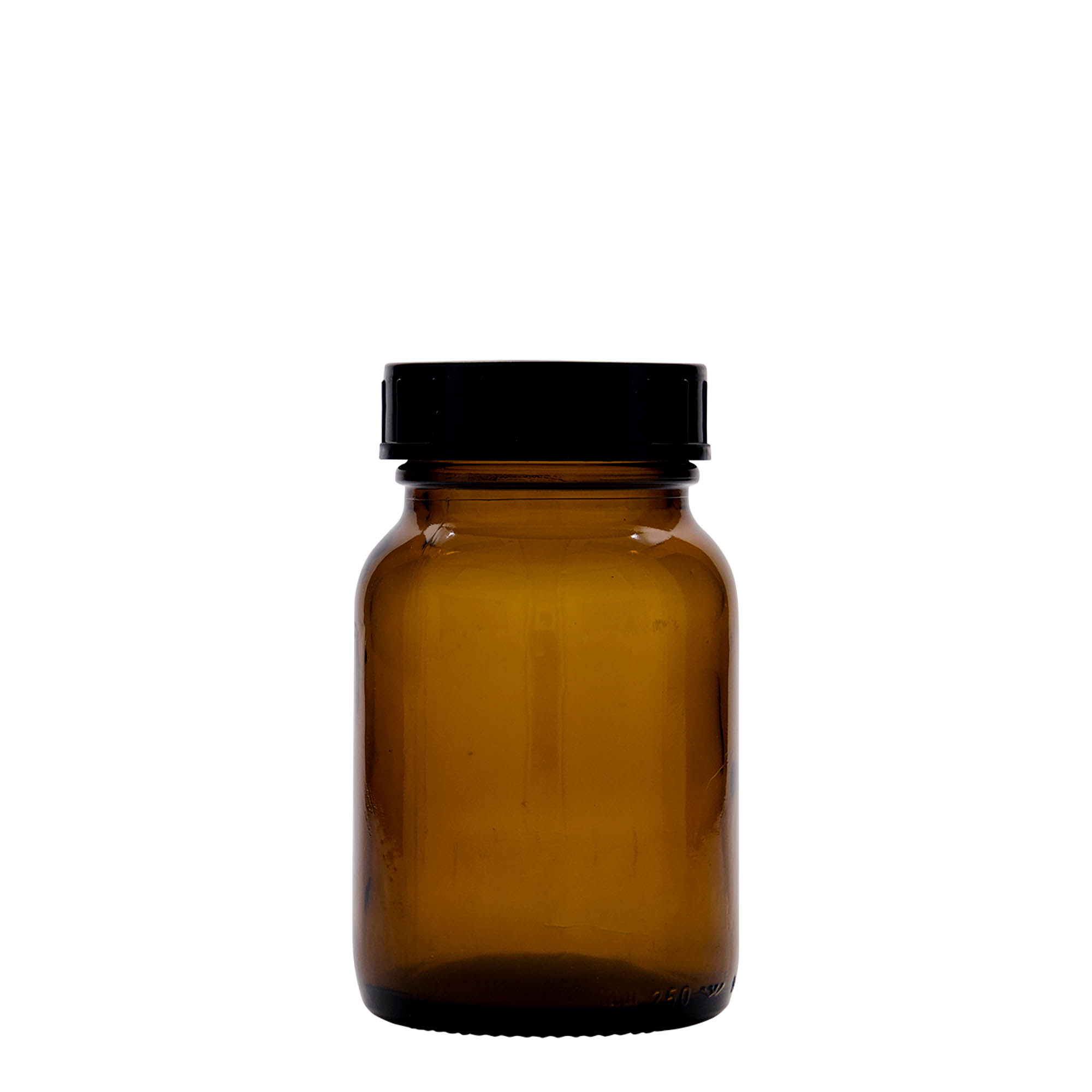 250 ml wide mouth jar, brown, closure: DIN 55