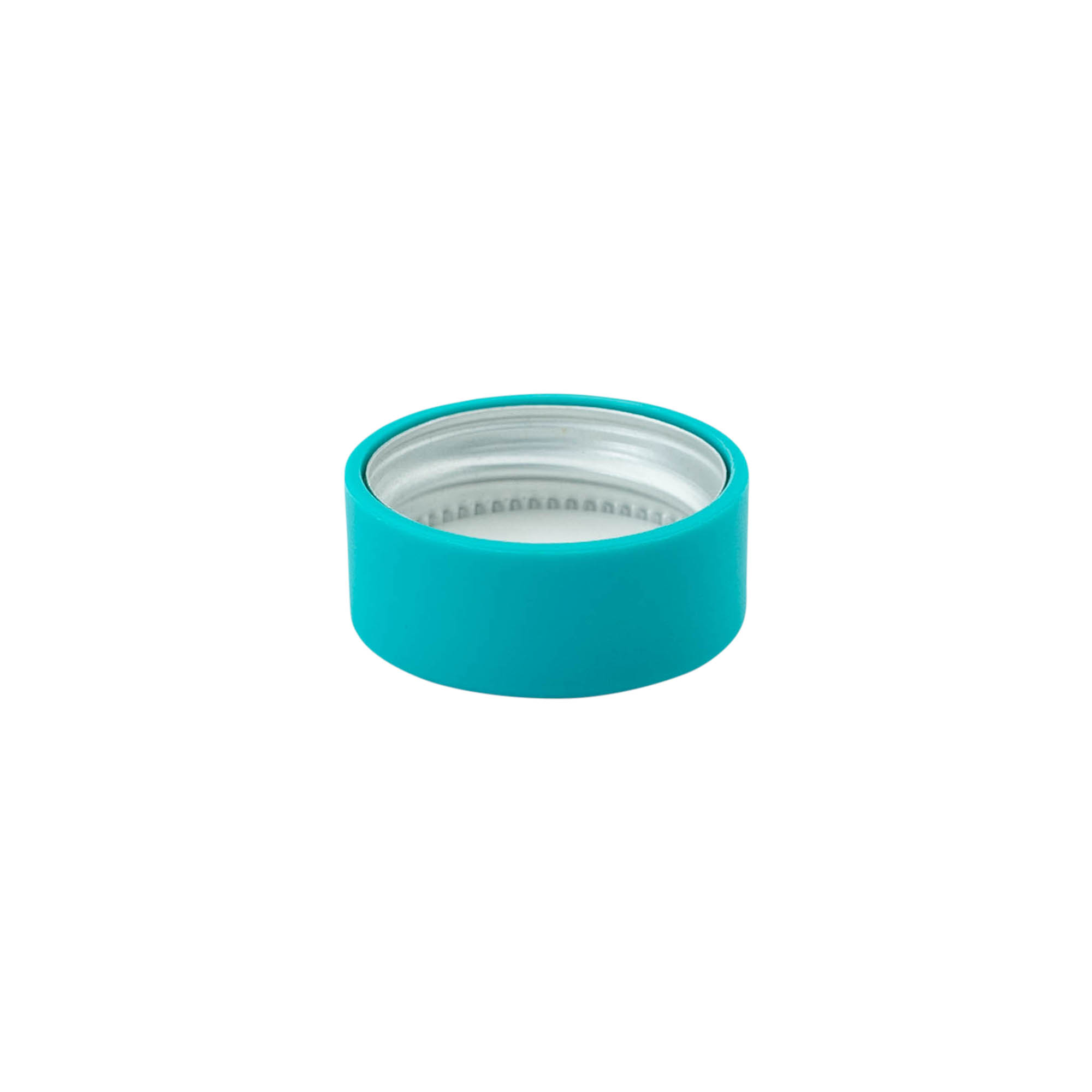 Screw cap, ABS plastic, turquoise, for opening: GPI 28/400