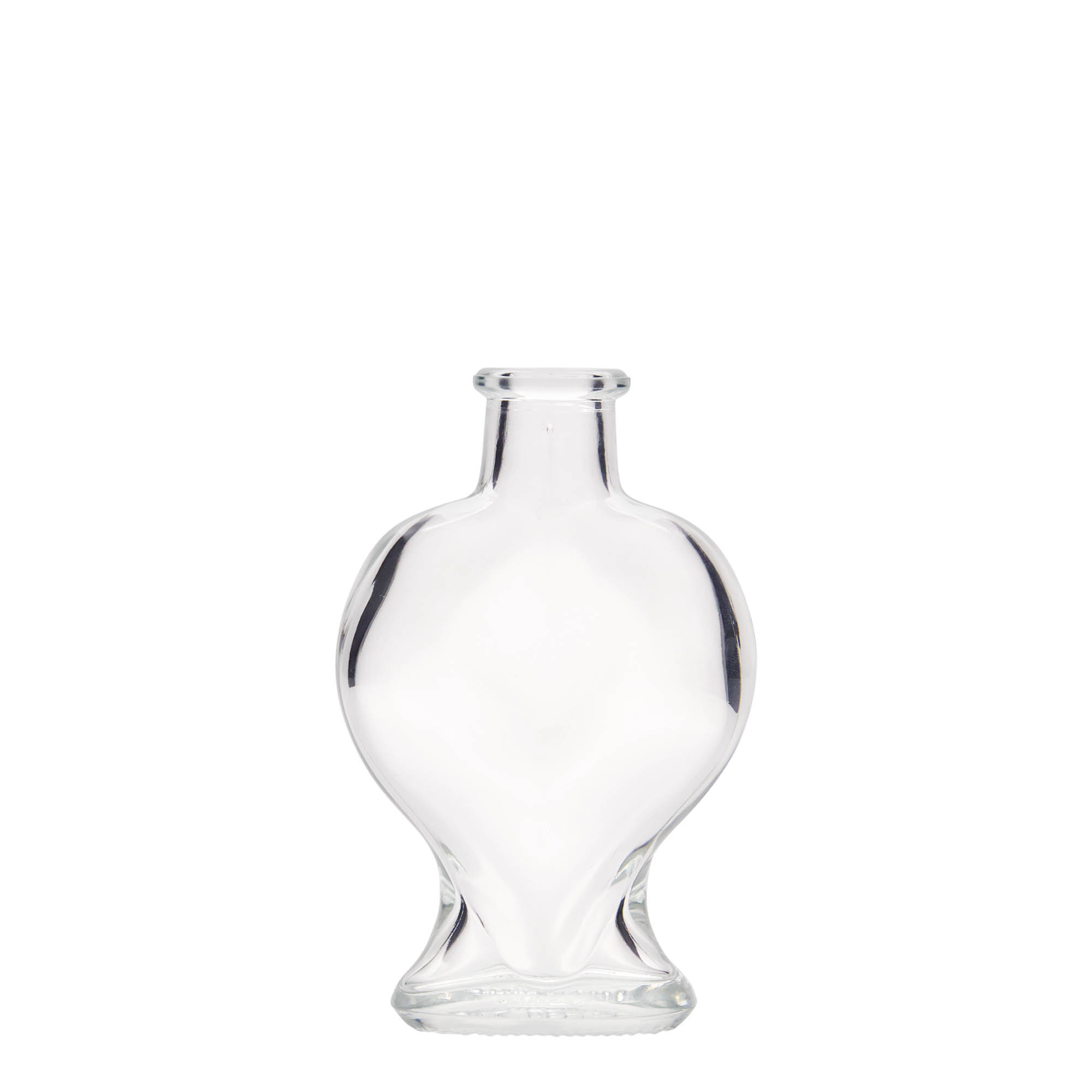 100 ml glass bottle 'Heart', closure: cork