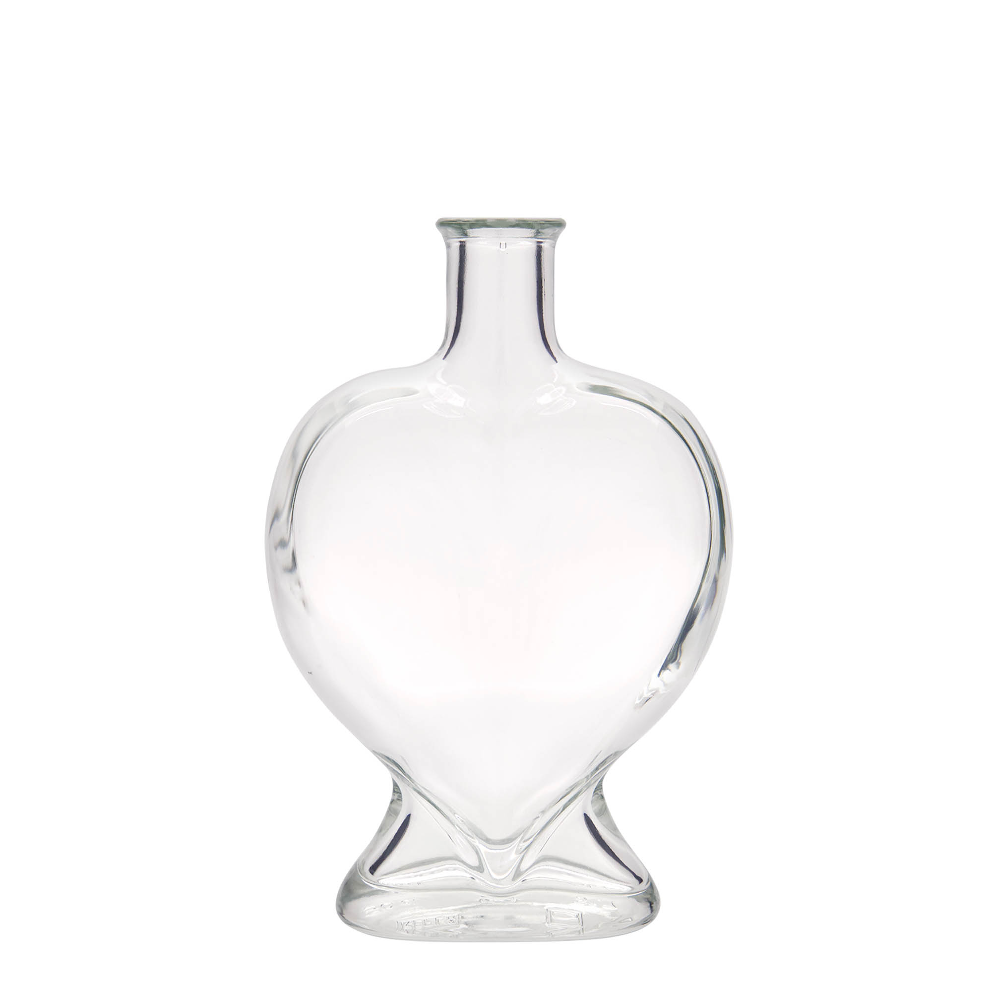 500 ml glass bottle 'Heart', closure: cork