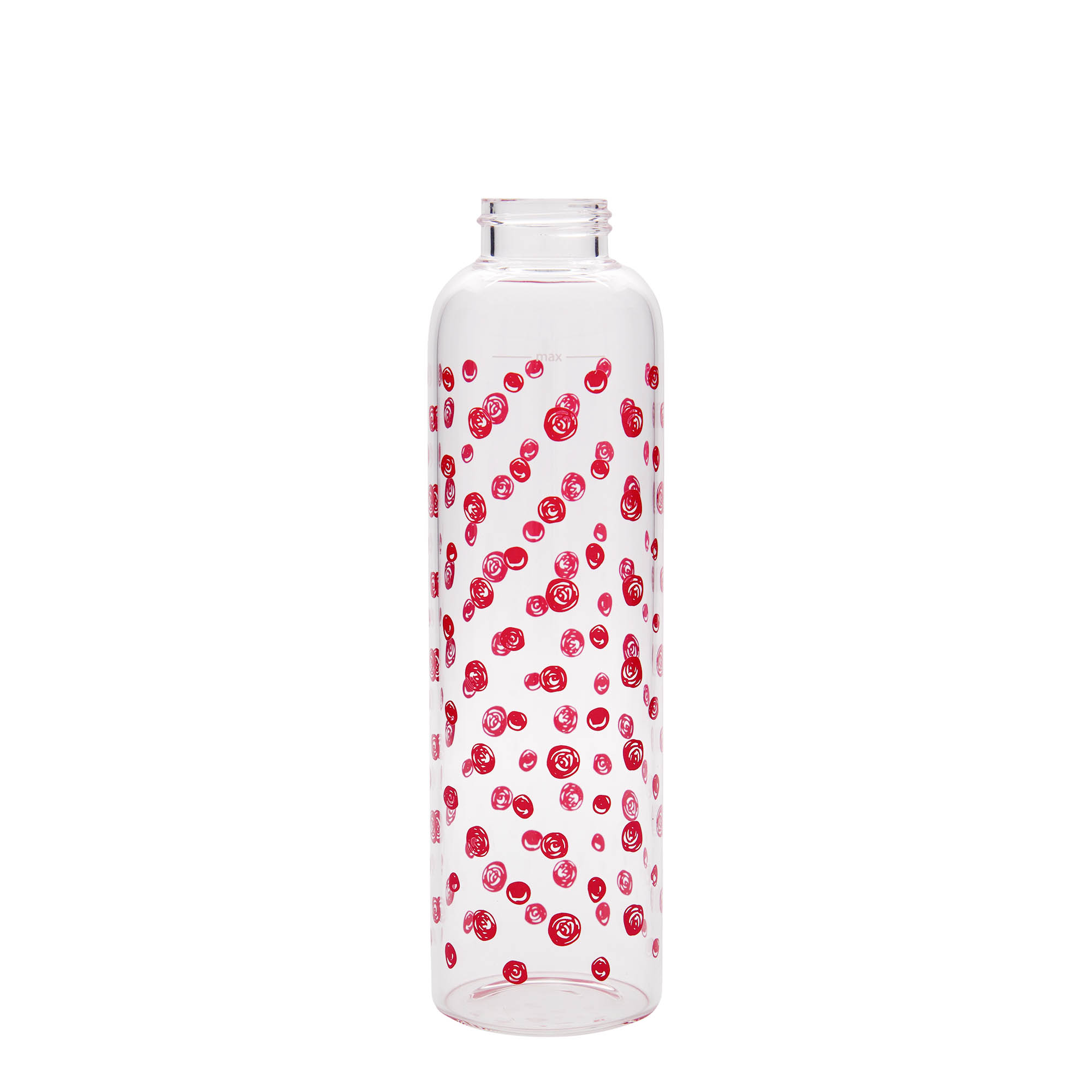 500 ml water bottle 'Perseus', print: red dots, closure: screw cap