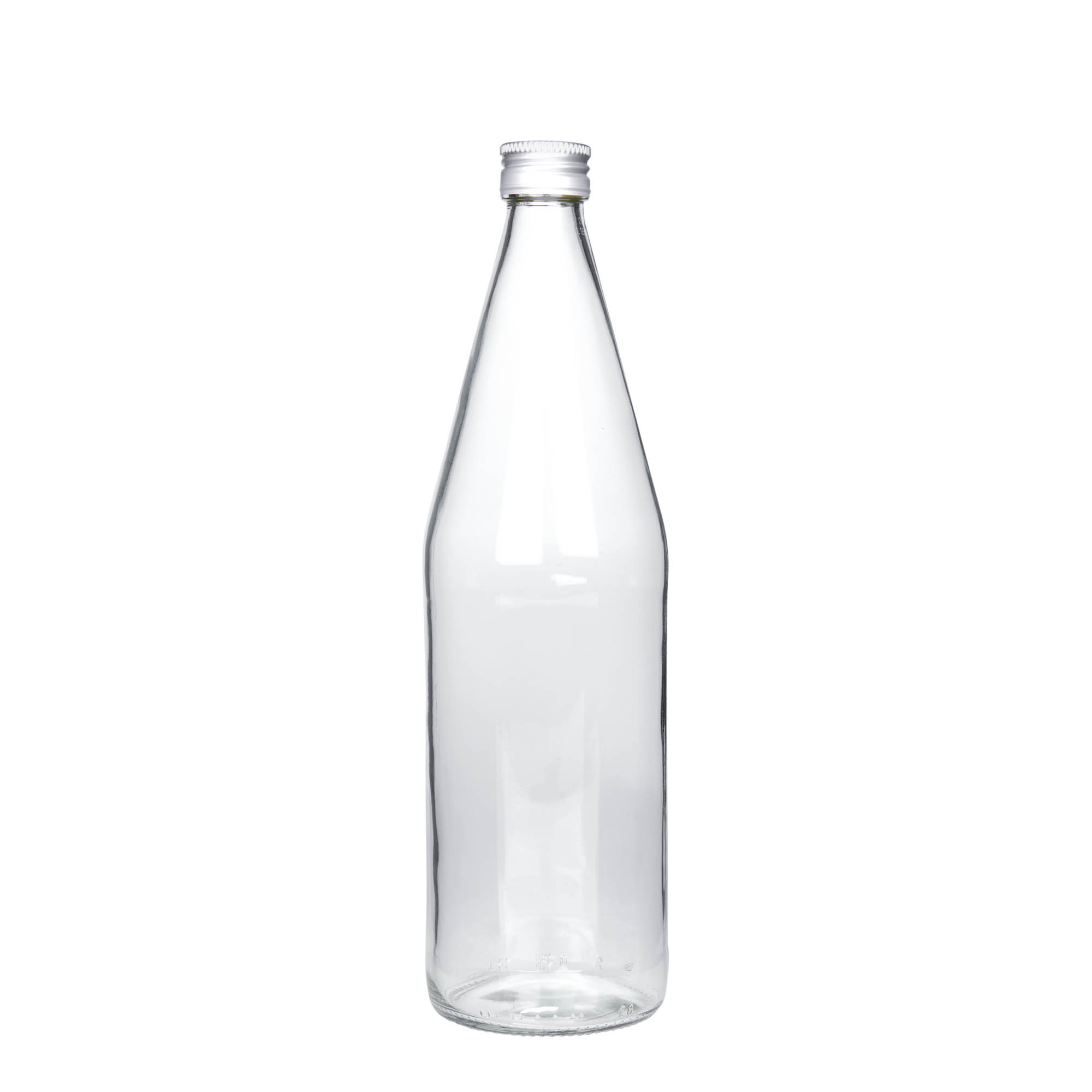 750 ml universal bottle, carrot shaped, glass, closure: PP 28