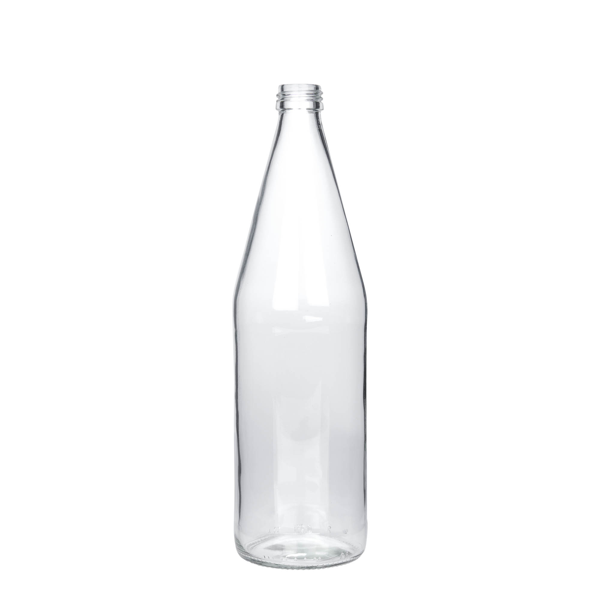 750 ml universal bottle, carrot shaped, glass, closure: PP 28