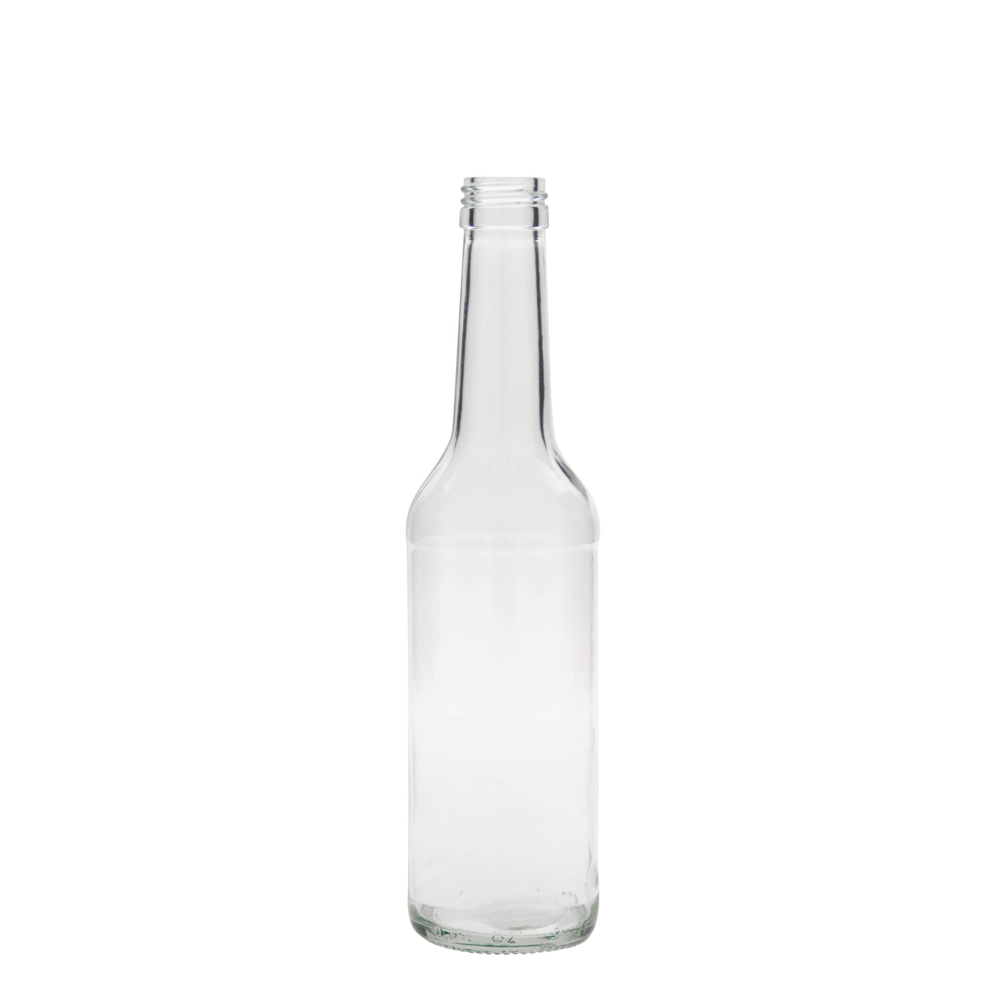 350 ml straight neck glass bottle, closure: PP 28