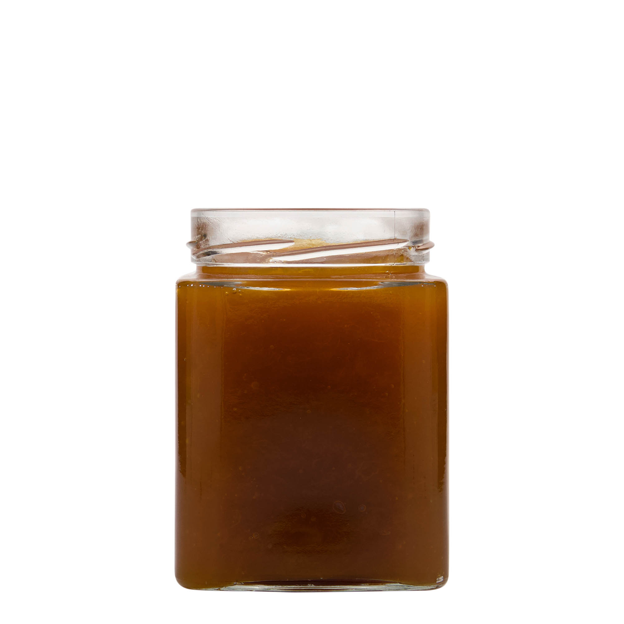 580 ml square jar 'Ikarus', closure: deep twist off (DTO 82)