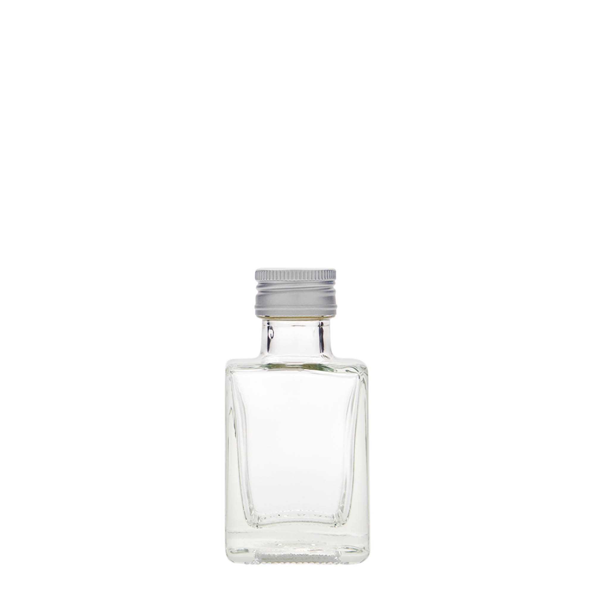 50 ml glass bottle 'Cube', square, closure: PP 24