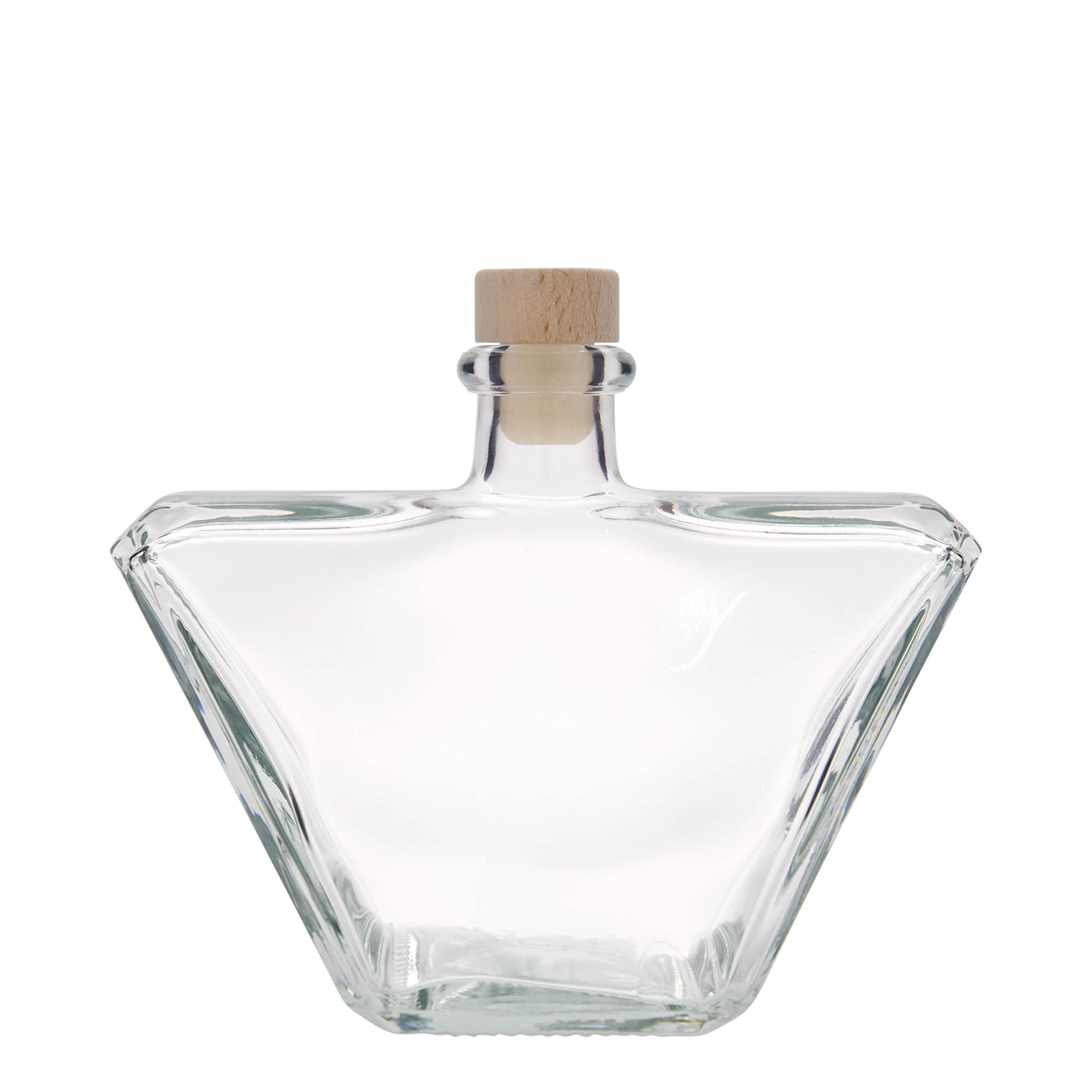 500 ml glass bottle 'Charly', rectangular, closure: cork