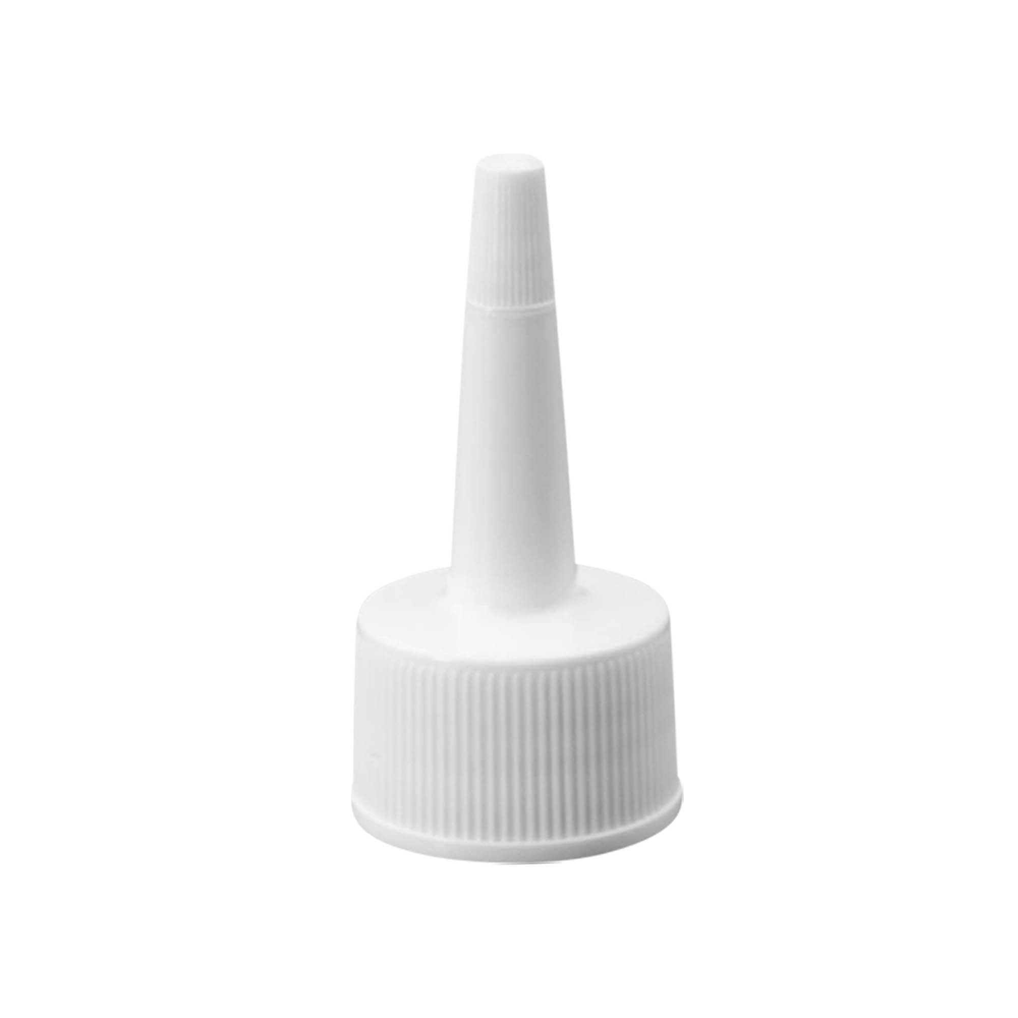 Screw cap with applicator, PP plastic, white, for opening: 24/410