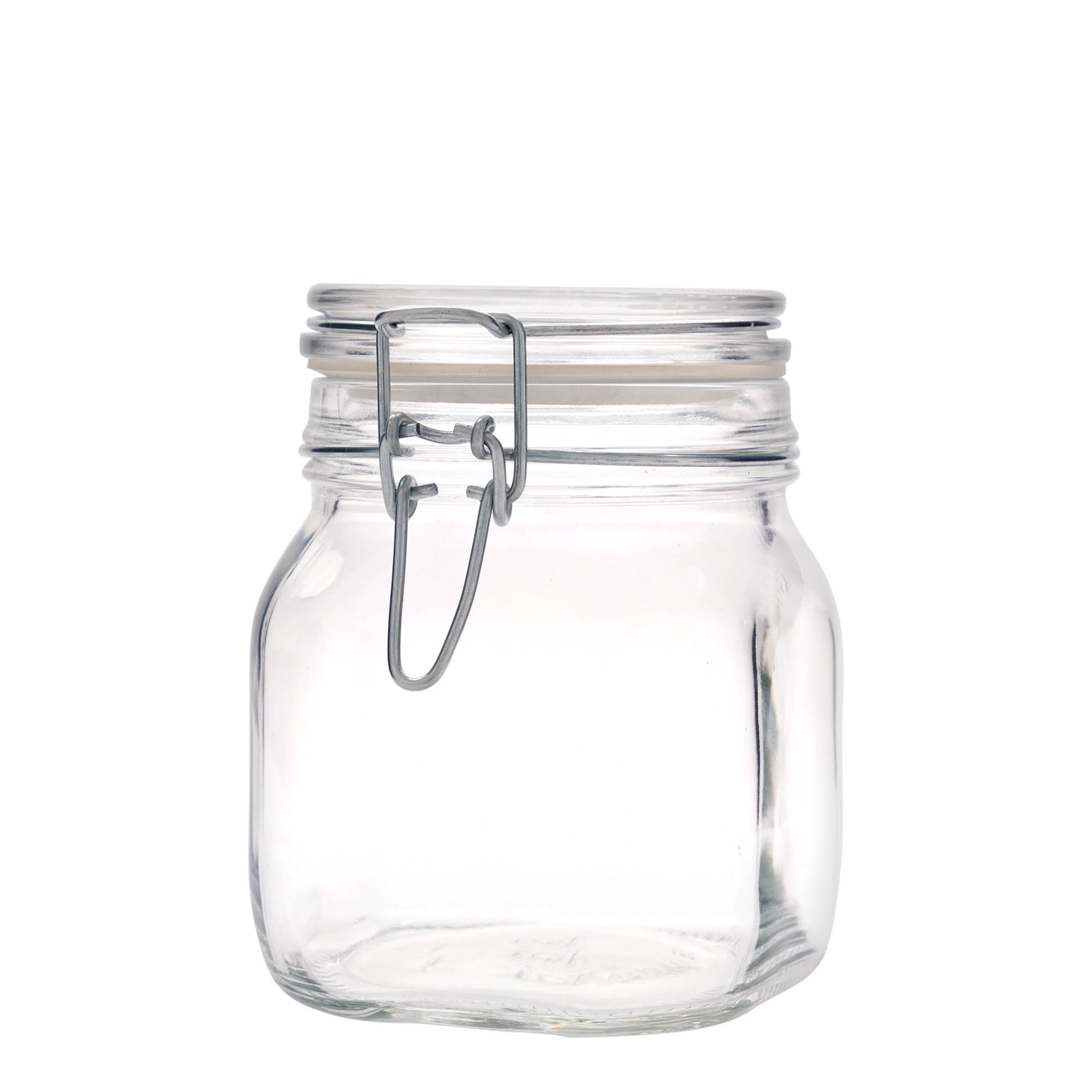 750 ml clip top jar 'Fido', square, closure: clip top